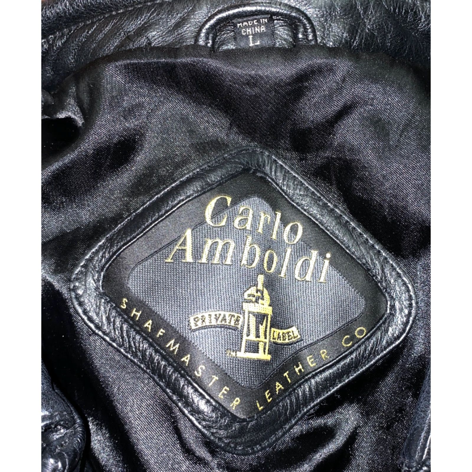 Vintage VINTAGE Carlo Amboldi Womens Leather Button Down Jacket L Black 21 Inch Armpit Button Front Jacket Womens Size L / US 10 / IT 46 - 6 Thumbnail
