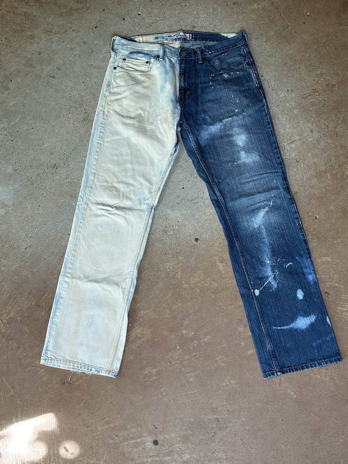 Levi's Custom Bleach Split Dye Levi’s 559 Jeans Size US 34 / EU 50 - 1 Thumbnail