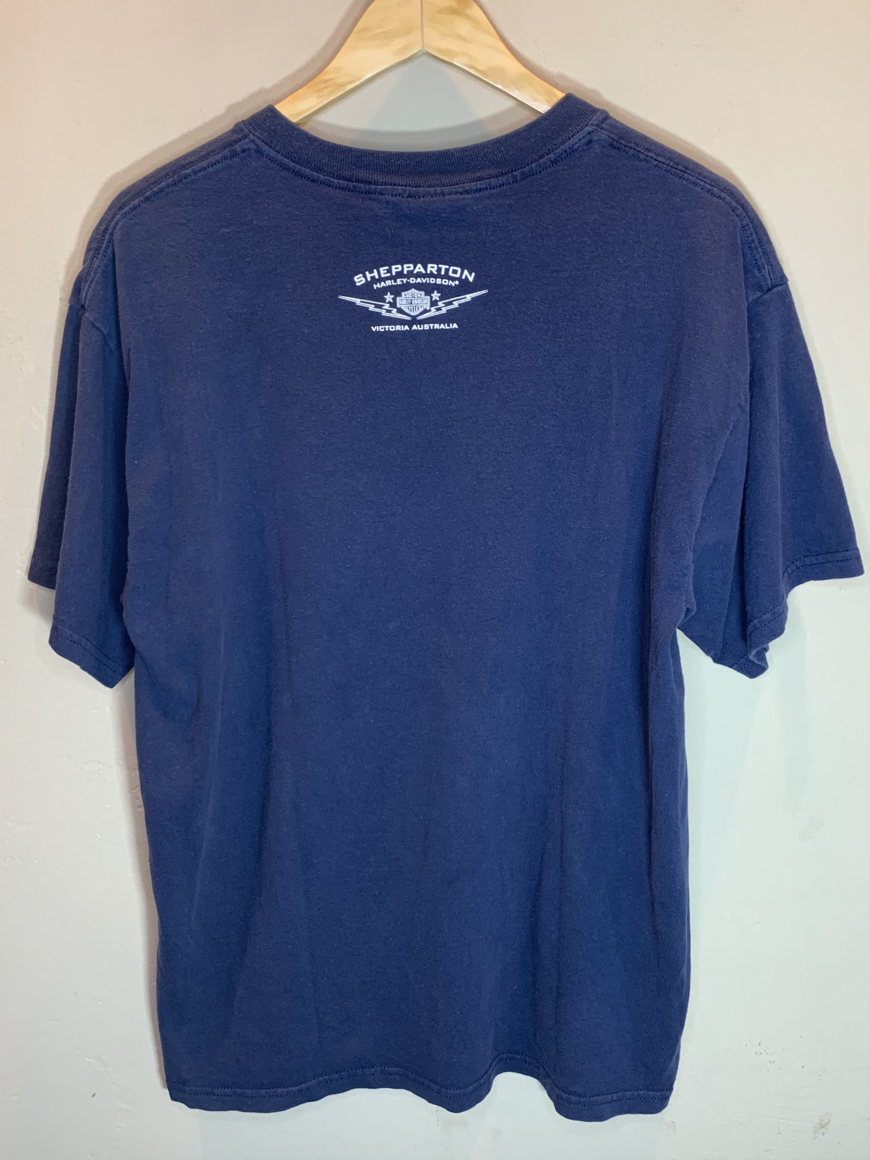 Harley Davidson RARE Vintage 90s Harley Davidson Australia Biker Art T-Shirt Size US L / EU 52-54 / 3 - 3 Thumbnail