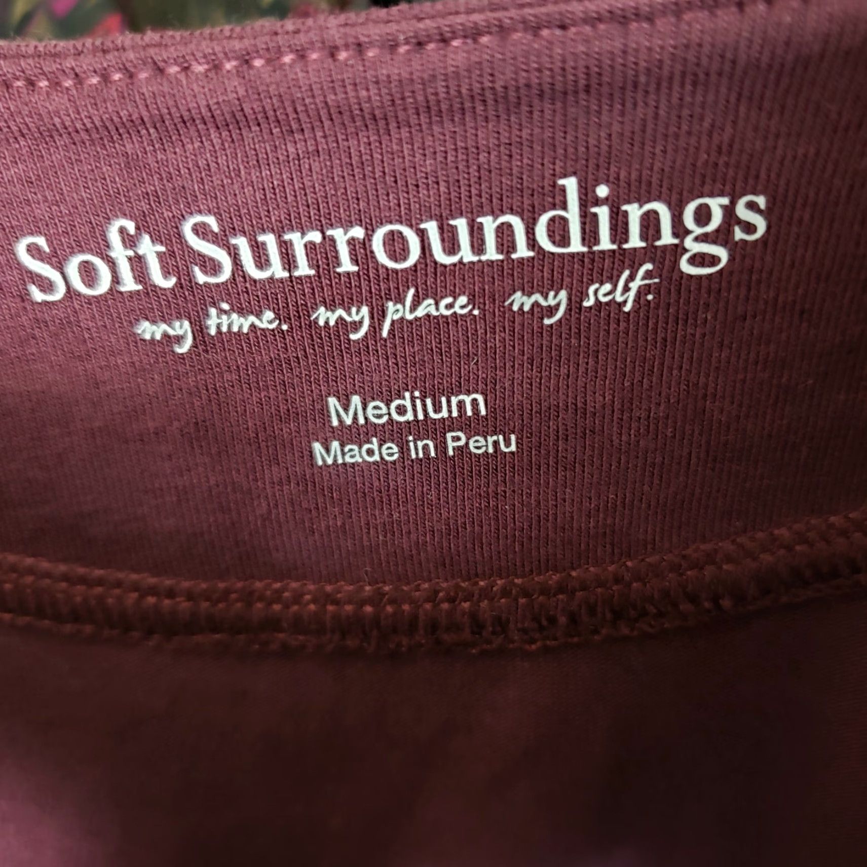 Soft Surroundings Soft Surroundings Blouse 3/4 Sleeve Womens Top M Red Cotton Blend Bur gundy Size M / US 6-8 / IT 42-44 - 6 Thumbnail