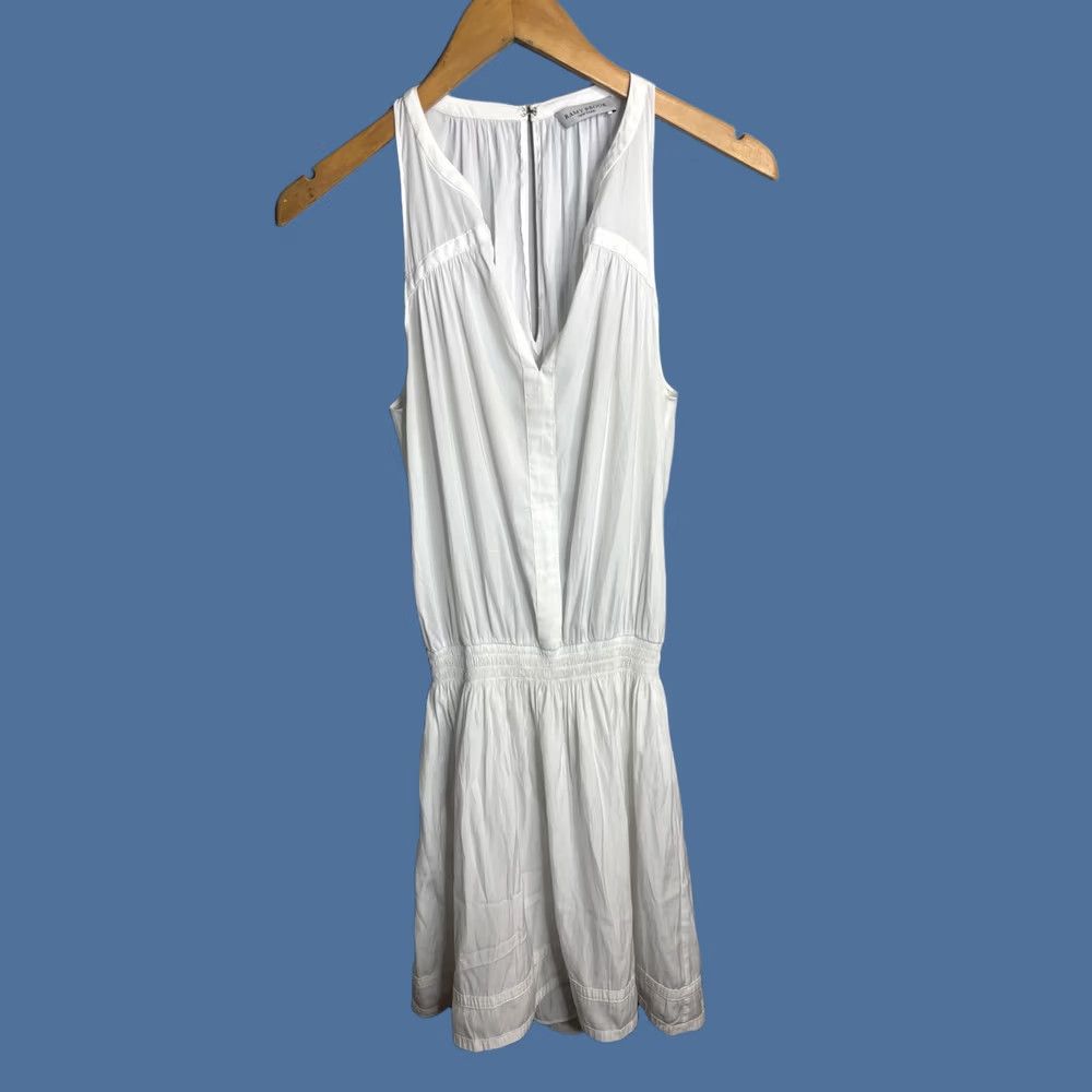 Ramy Brook Ramy Brook Dress Womens Small White Sleeveless V Neck Elastic Waist Mini Casual Size S / US 4 / IT 40 - 1 Thumbnail