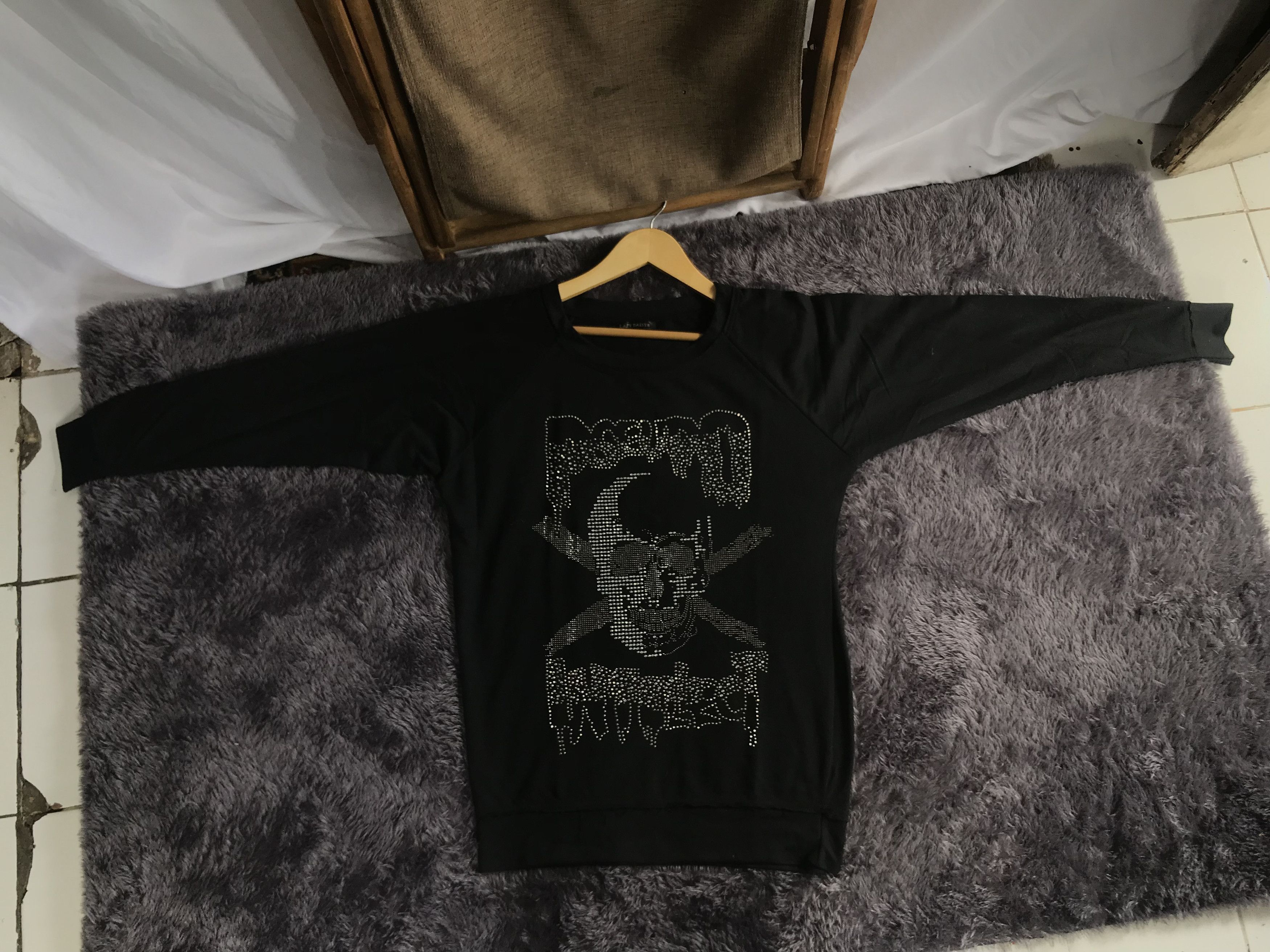 Japanese Brand × Le Grande Bleu (L.G.B.) × Tornado Mart Lazy Daisy Japanese Brand Sequins Skull Grunge Style Size M / US 6-8 / IT 42-44 - 5 Thumbnail