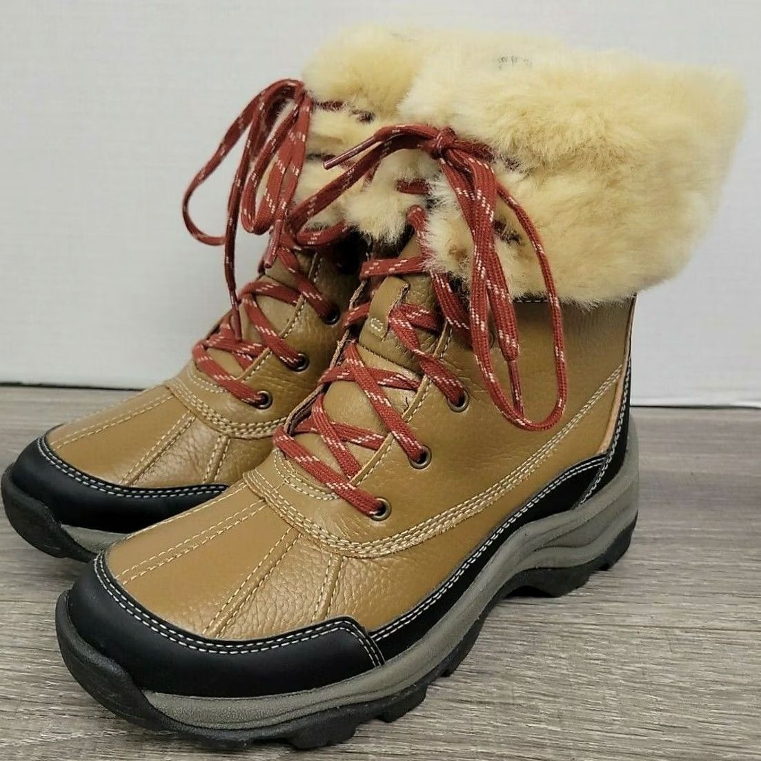 Clarks Clarks Mazlyn Arctic Duck Boots Womens 6.5 M Brown Leather Faux Fur Duck Snow Boot Womens Shoes Size US 7 / IT 37 - 2 Thumbnail