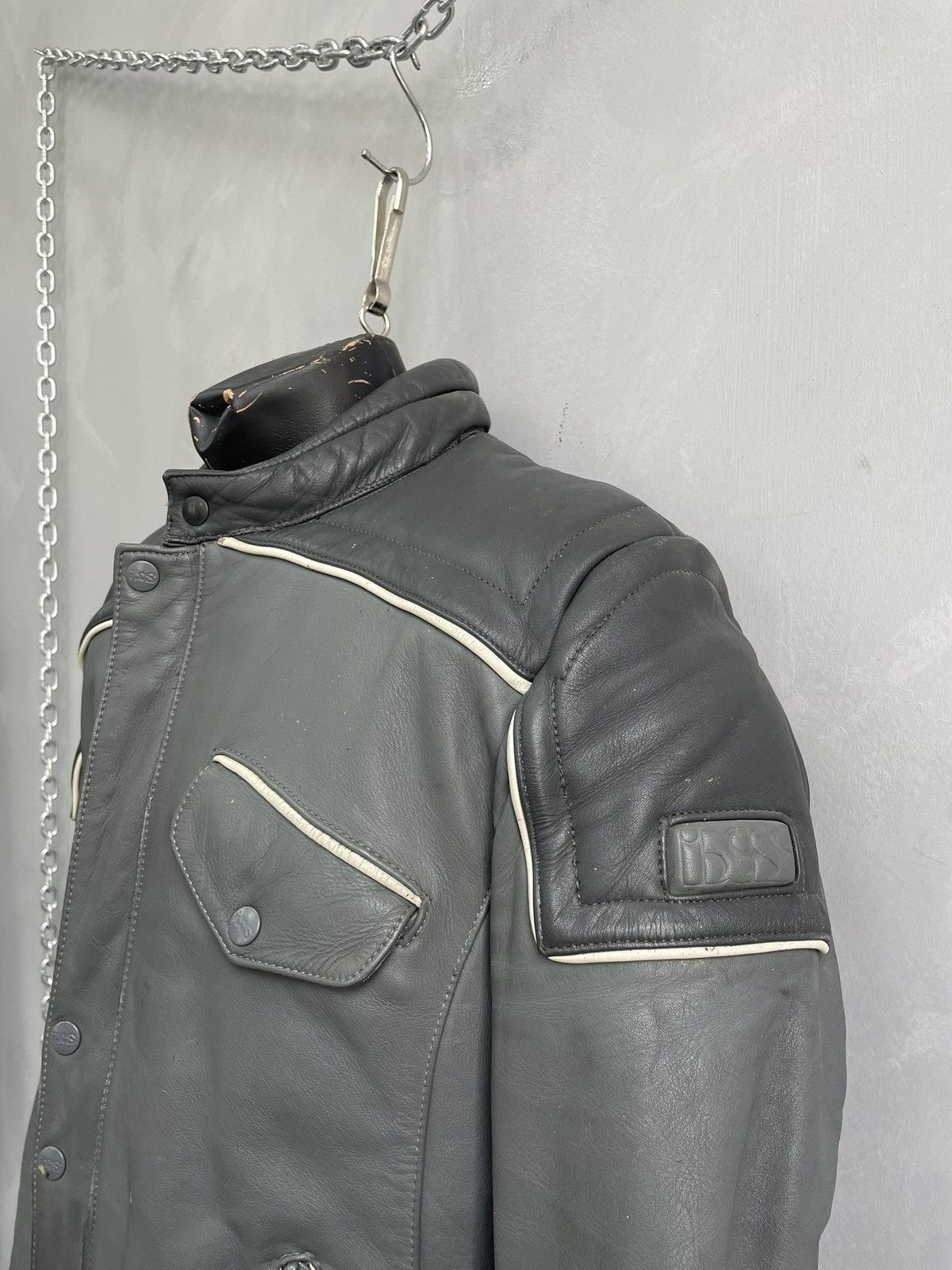Genuine Leather Leather racing moto y2k marlboro style jacket Size US L / EU 52-54 / 3 - 7 Thumbnail