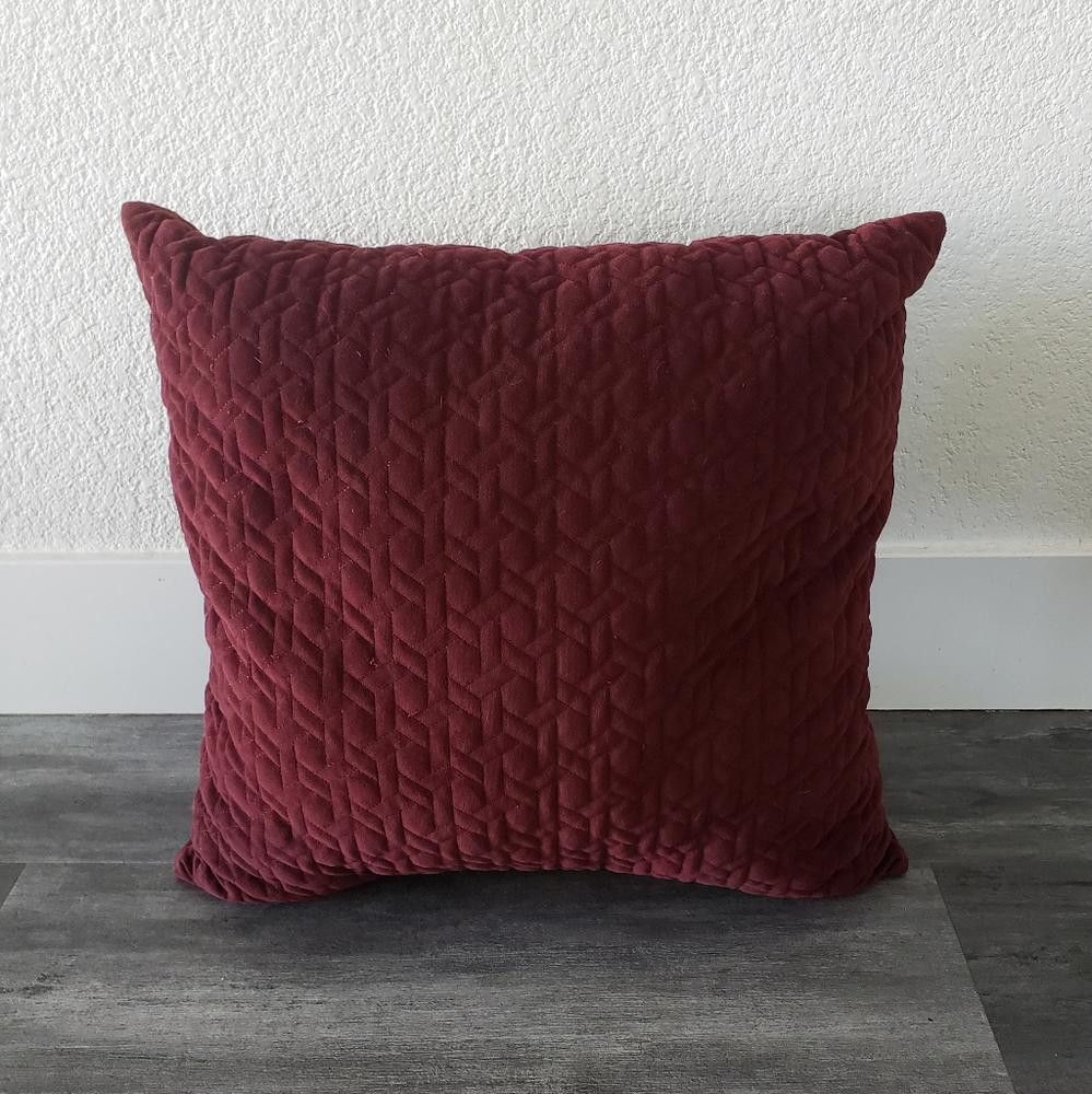 Designer Dark Burgundy Detailed Decor Pillow Size ONE SIZE - 1 Thumbnail