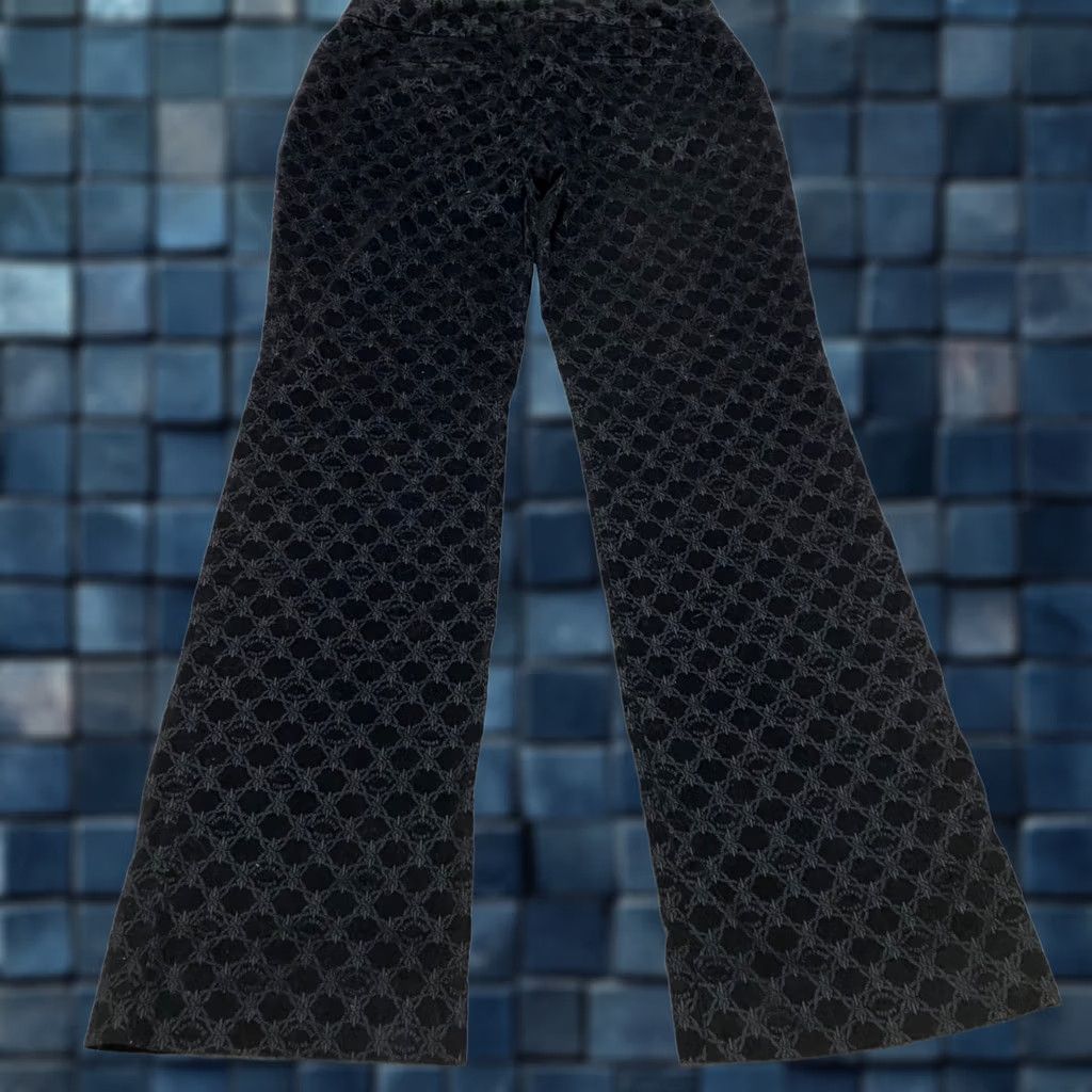 Vineyard Vines Vineyard Vines Womens Pants Black Geometric Velvet Velour Bootcut Chino Size 10 Regular Front Flat Front Stretch Pockets Cotton Spandex Size 32" / US 10 / IT 46 - 1 Thumbnail