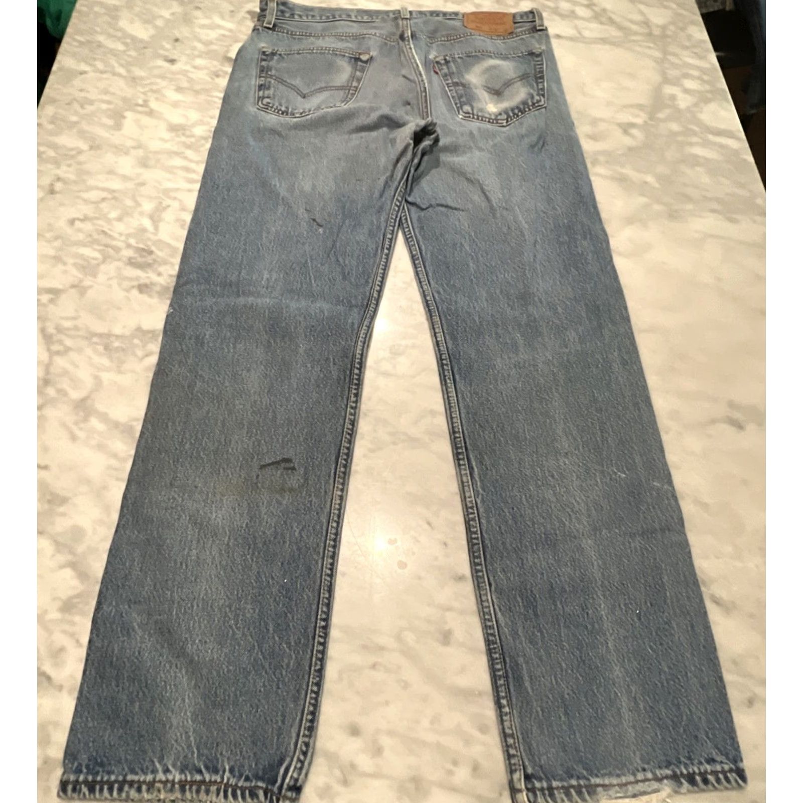 Levi's VINTAGE Levi’s 501 Jeans Men 34x31 Blue Button Fly Fade Thrash USA Jeans Size US 34 / EU 50 - 5 Thumbnail