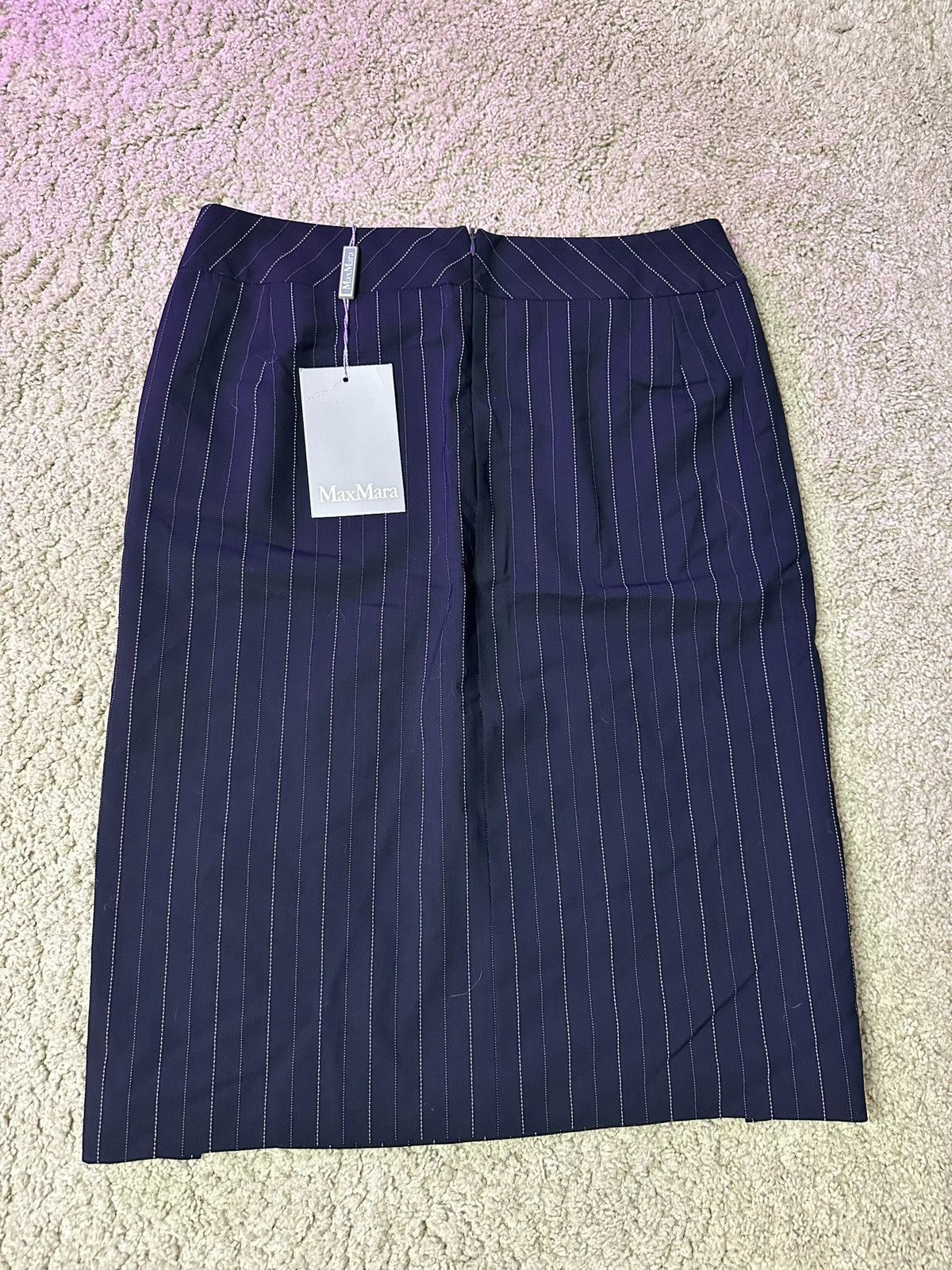 Max Mara Max Mara tailleur pinstripe skirt midnight blue tg.42 IT Size 28" / US 6 / IT 42 - 4 Thumbnail