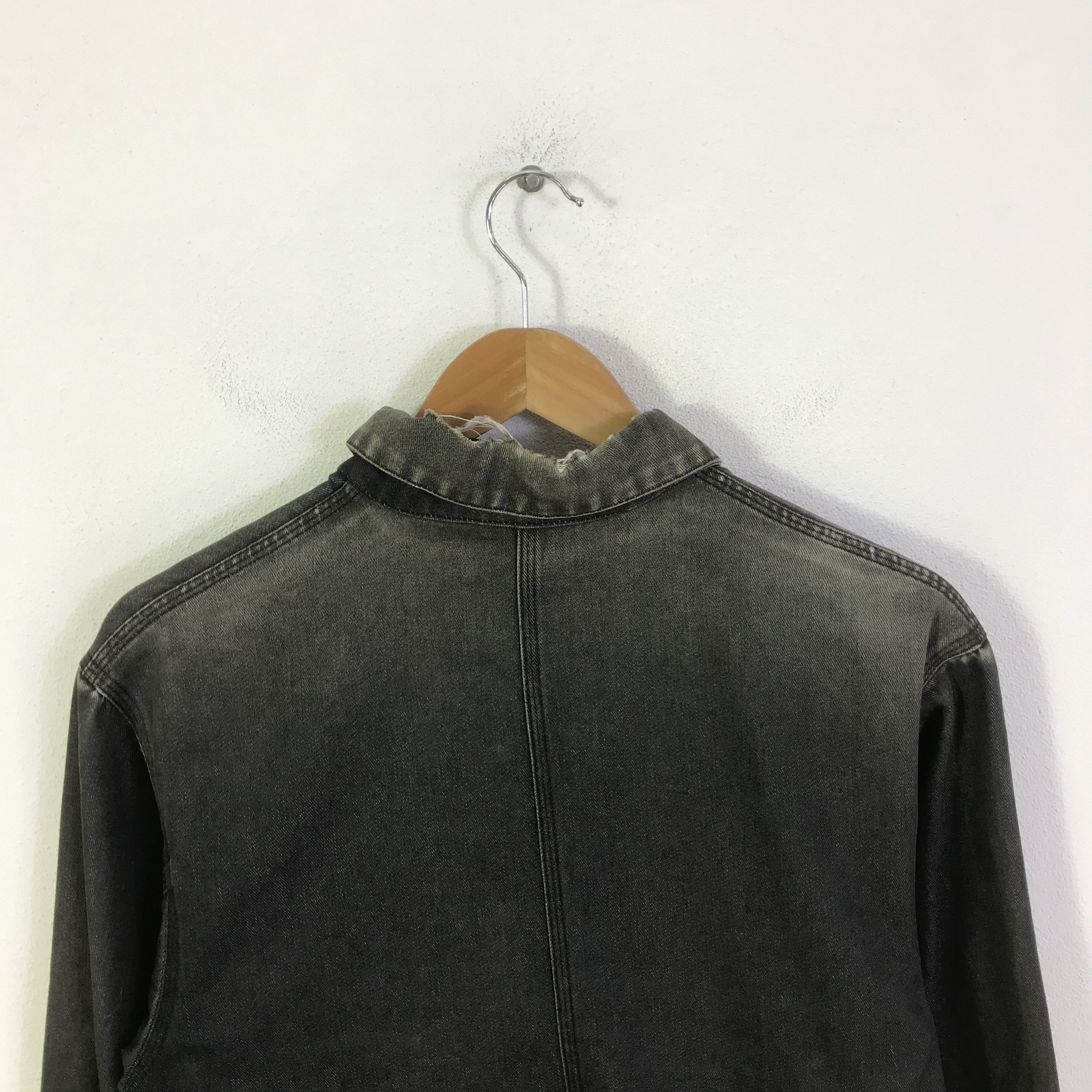A.P.C. A.P.C Black Faded Denim Button Jacket K115B12 Size US L / EU 52-54 / 3 - 4 Thumbnail