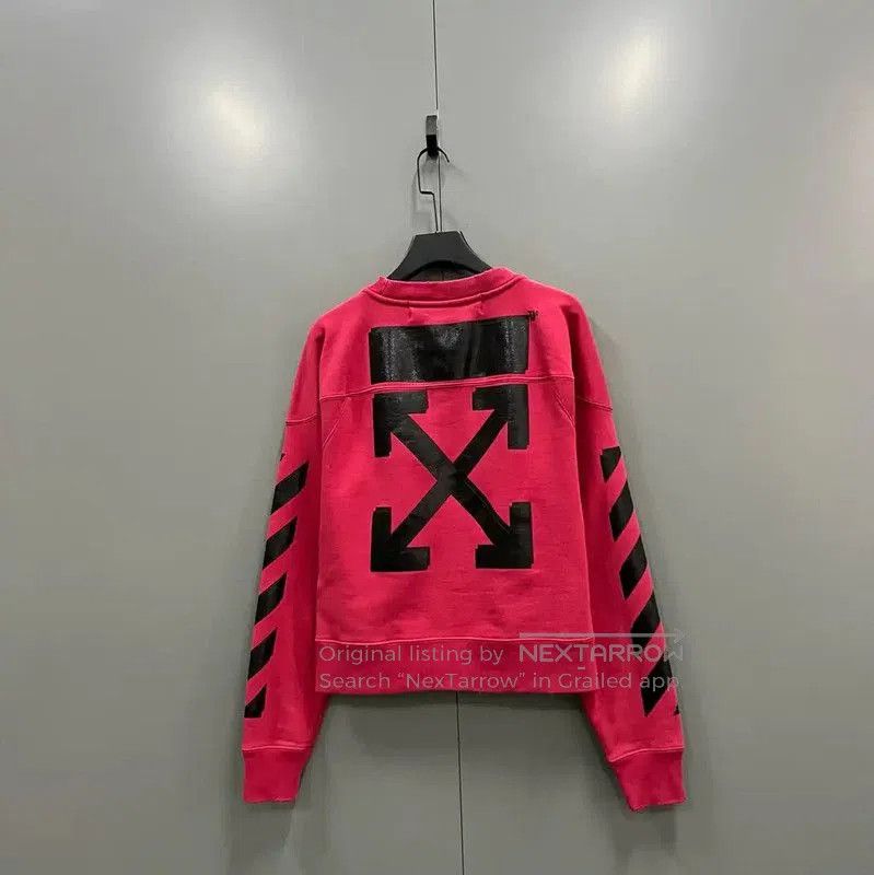 Off-White Off-White Red Long Sleeve Cropped Hoodie . Size S / US 4 / IT 40 - 2 Thumbnail