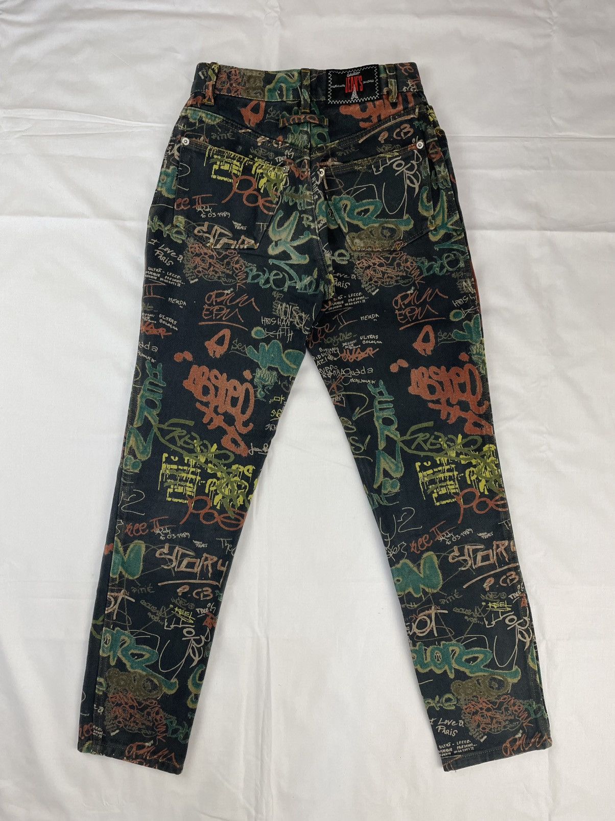Jean Paul Gaultier SS1994 Jean Paul Gaultier Graffiti Print Jeans Vintage Size 26" / US 2 / IT 38 - 2 Thumbnail