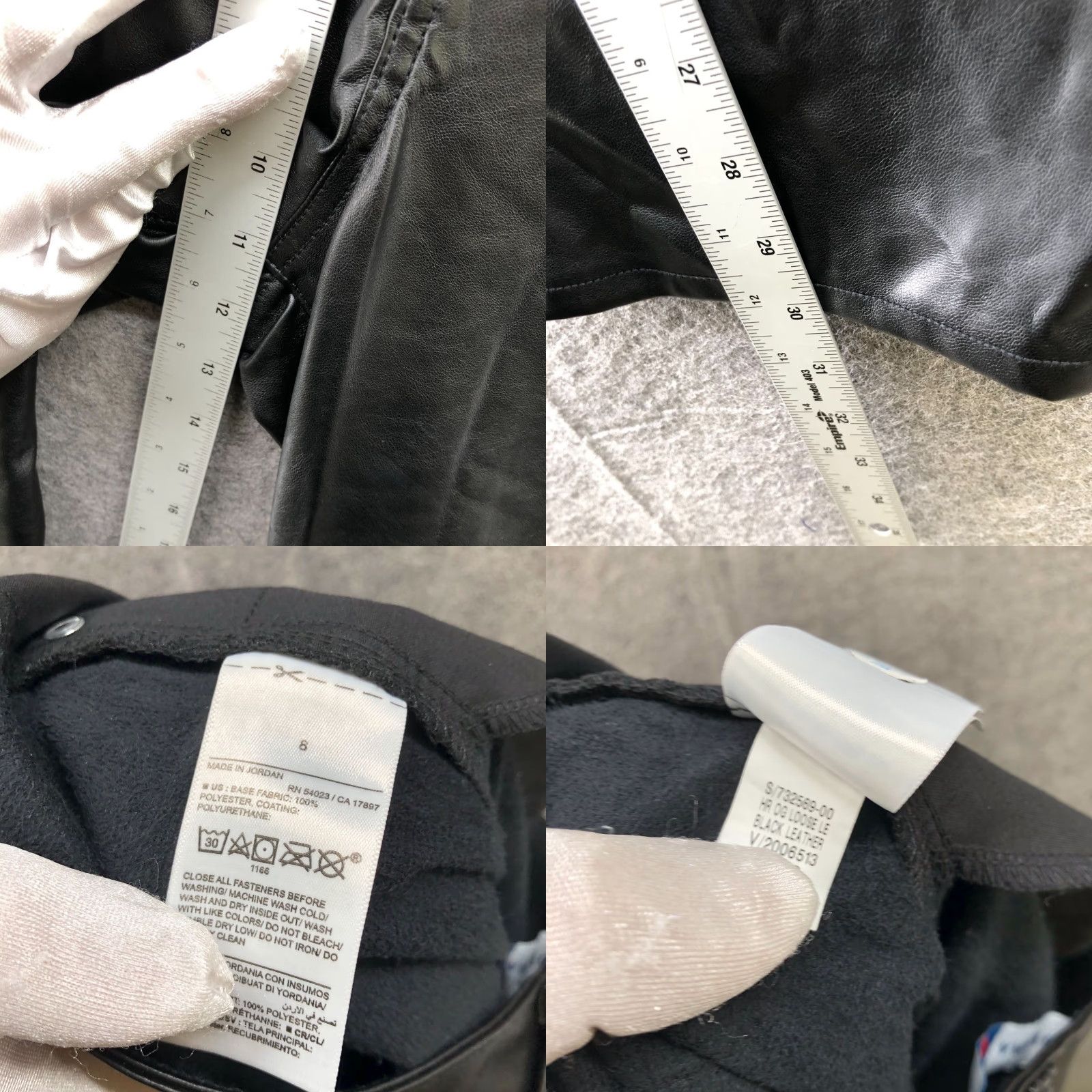 Old Navy Old Navy High Rise OG Loose Faux Leather Pants Womens 8 Black Relaxed Wide Leg Size 30" / US 8 / IT 44 - 8 Thumbnail