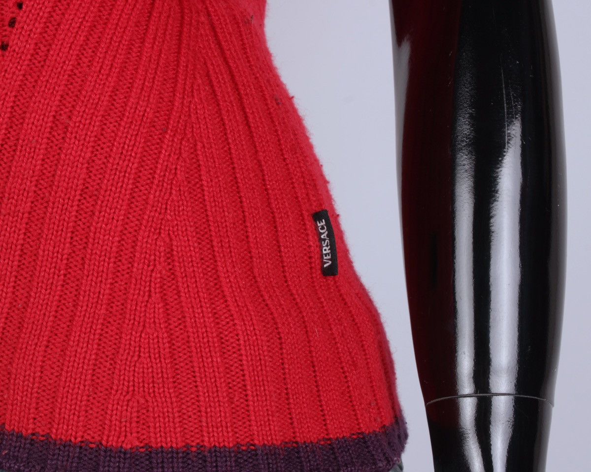 Designer × Versace × Vintage VERSACE Sport Vintage Wool Sleeve Less Sweater High Neck Size S / US 4 / IT 40 - 12 Thumbnail