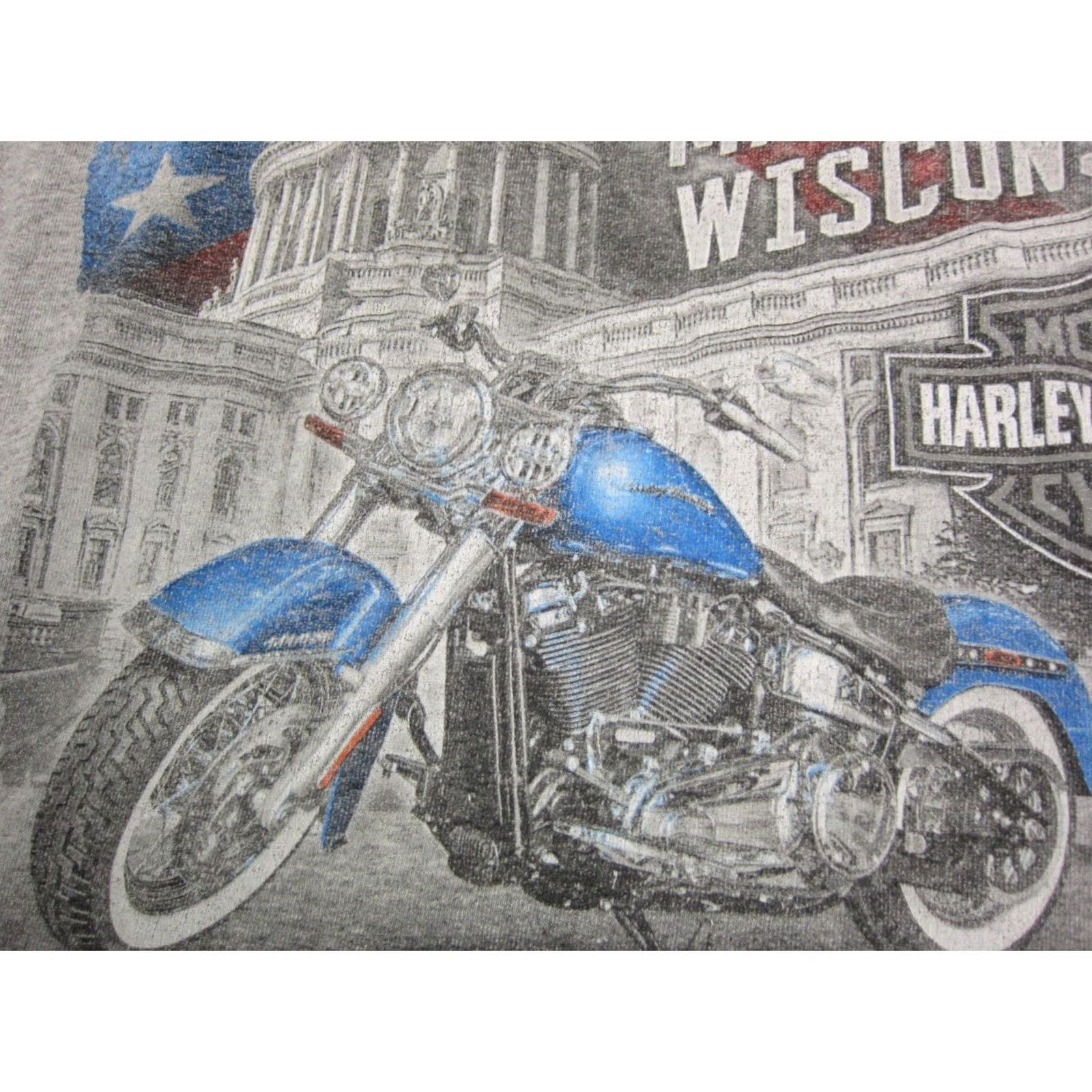 Harley Davidson Harley Davidson Shirt Adult 2XL Gray Mens Madison Wisconsin Casual Biker Y2K Size US XXL / EU 58 / 5 - 3 Thumbnail
