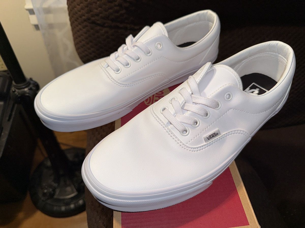 Vans Vans Era Classic Tumble “True White” Leather NEW w/ BOX 11.5 Size US 11.5 / EU 44-45 - 4 Thumbnail