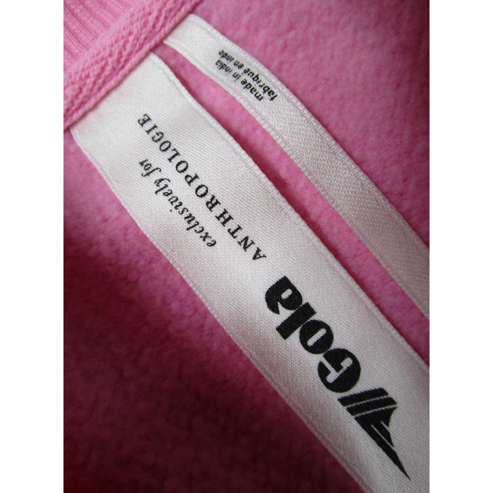 Gola Gola x Anthropologie Sweatshirt Womens Small Pink Cropped Crewneck Floral Patch Size S / US 4 / IT 40 - 2 Thumbnail