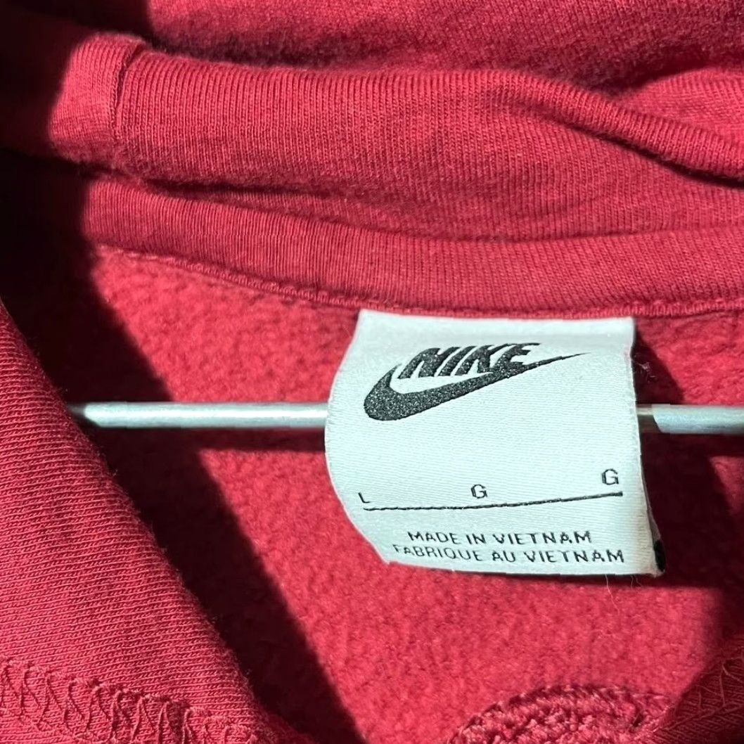 Nike Nike Leopard Logo Print Center Swoosh Red Pullover Sweater Hoodie Men's Large Size US L / EU 52-54 / 3 - 3 Thumbnail