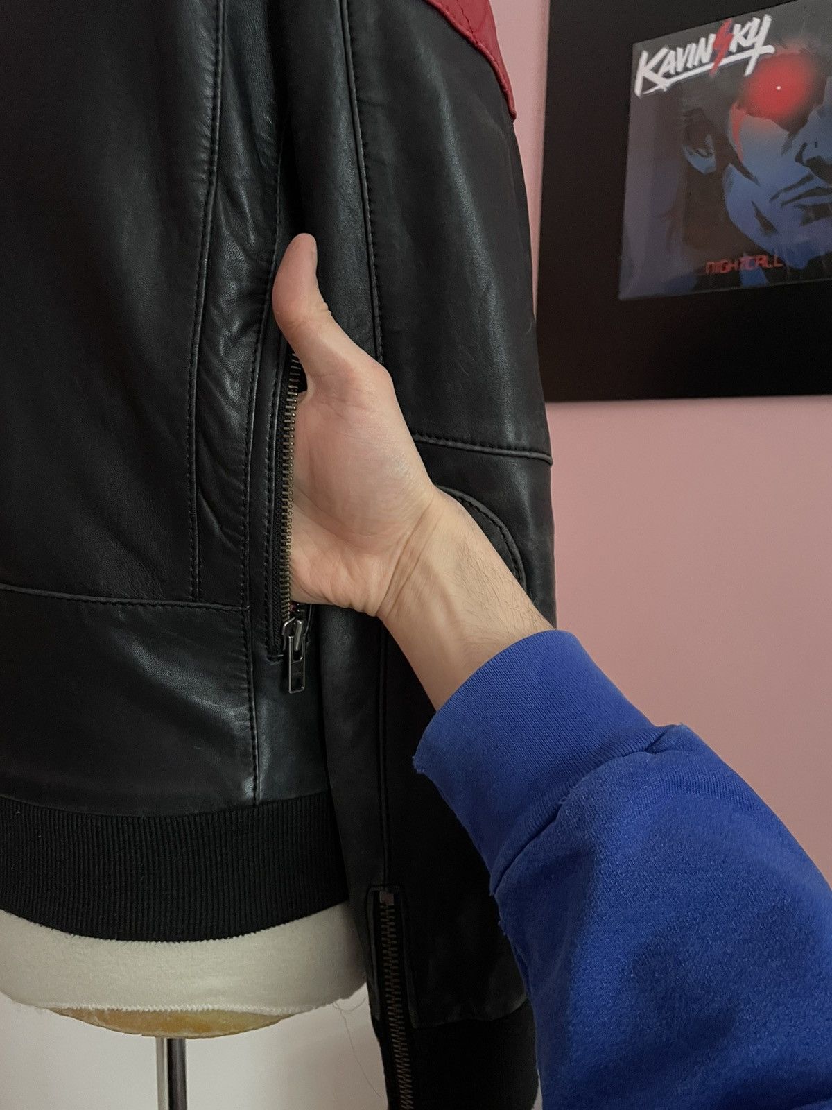 Kid Cudi × Surface To Air 2011 Surface to Air x Kid Cudi Mr. Rager Fire Leather Jacket Size US L / EU 52-54 / 3 - 19 Thumbnail