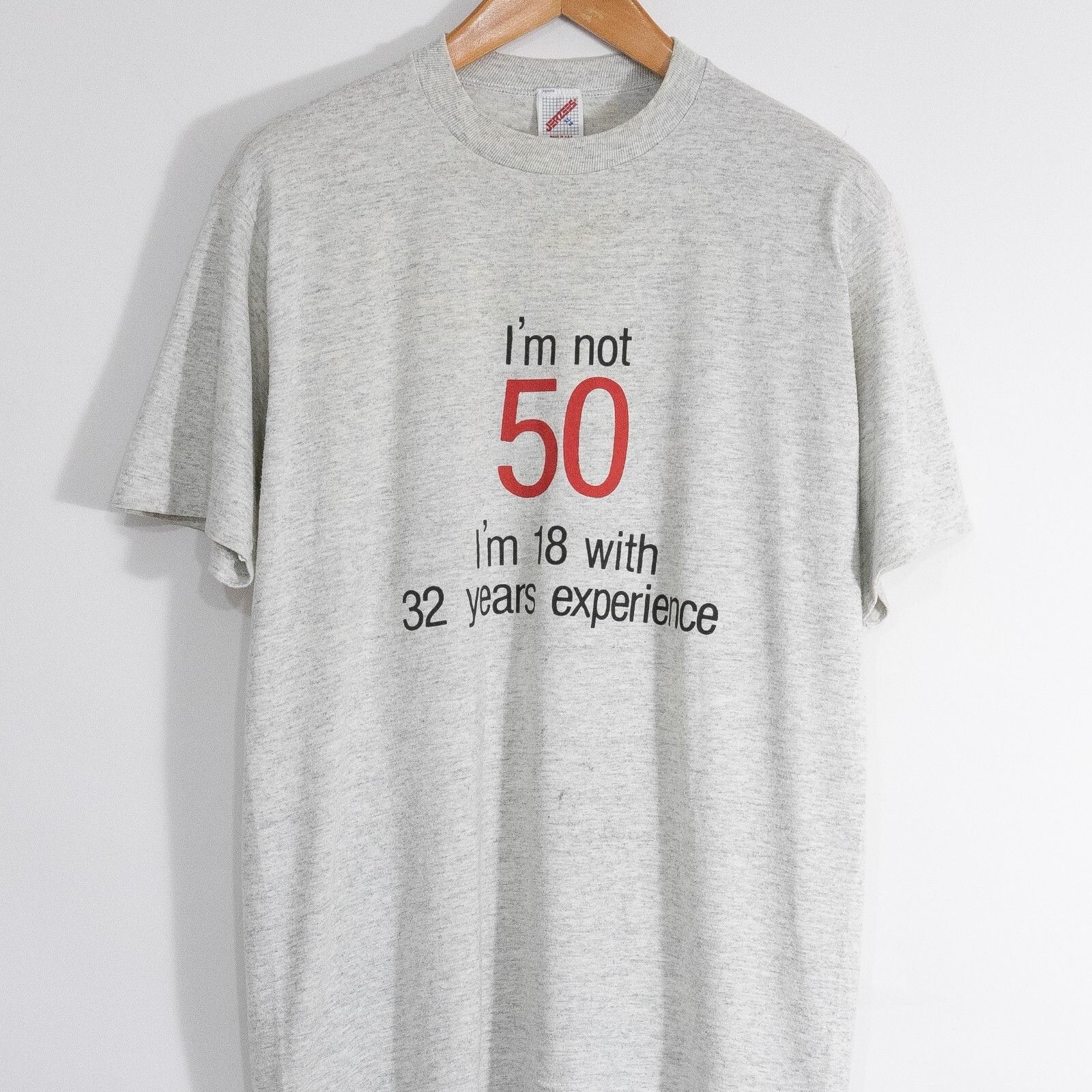 Vintage Vintage 90s Funny Old Age Tee XL - Distressed Single Stitch Size US XL / EU 56 / 4 - 2 Thumbnail