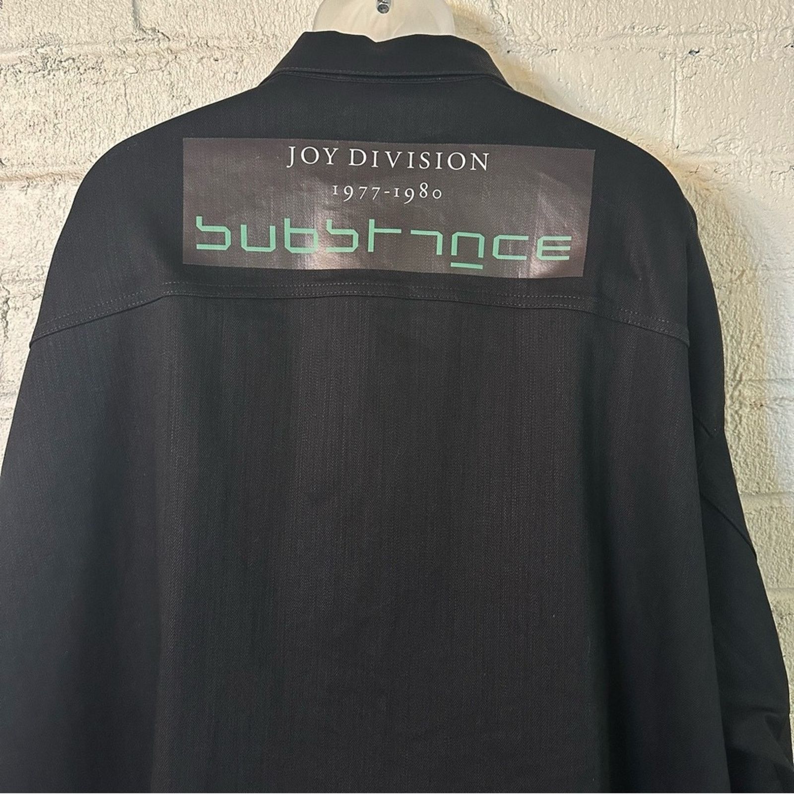 Joy Division × Raf Simons Redux SS18 Joy Division Black Denim Jacket size M Logo Patch Size US M / EU 48-50 / 2 - 14 Thumbnail