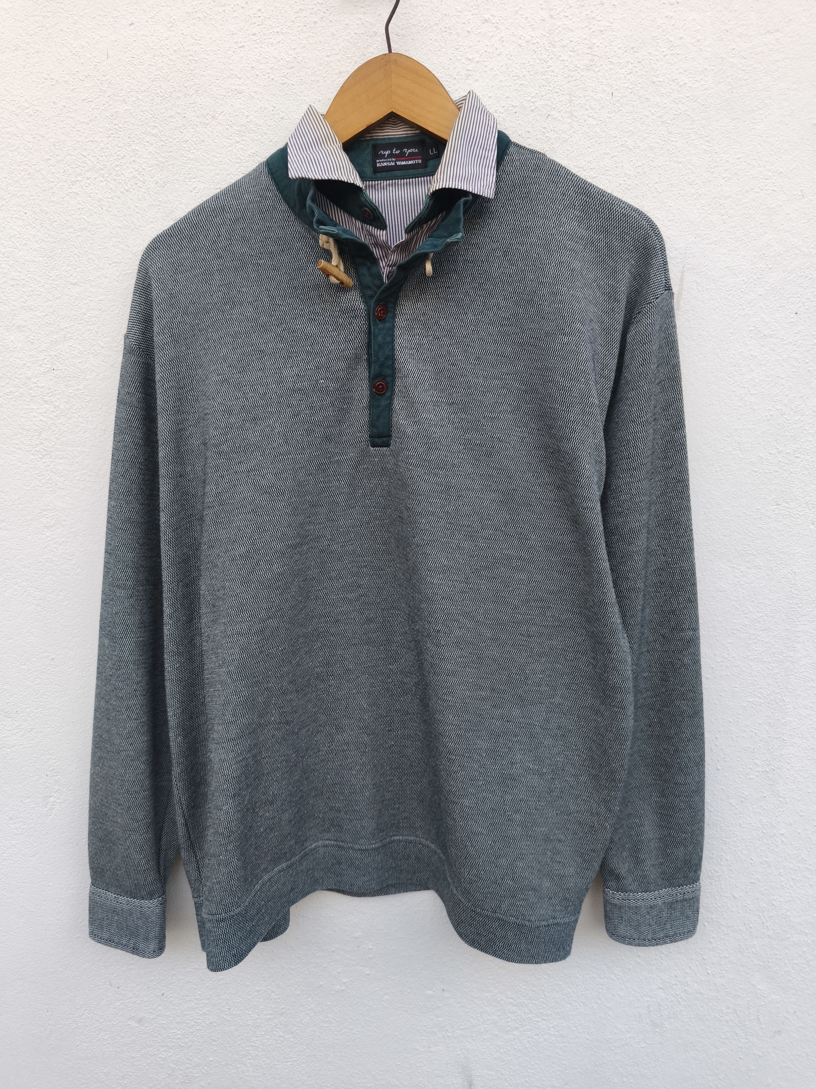 Kansai Yamamoto 🔥 Kansai Yamamoto polo rugby double collar Henley Size US L / EU 52-54 / 3 - 2 Thumbnail
