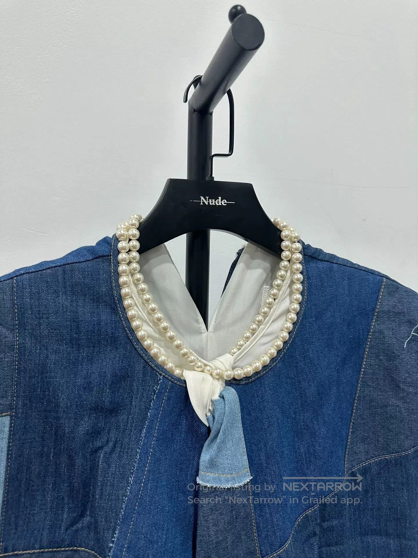 Junya Watanabe Junya Watanabe Pearl Denim Dress. Size S / US 4 / IT 40 - 2 Thumbnail
