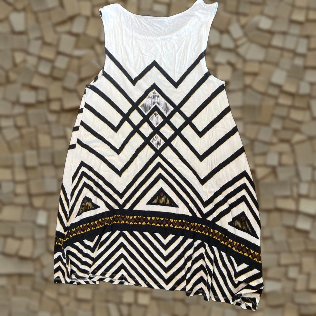 Apt. 9 APT9 Dress Women Knee Length Sleeveless Lace Cocktail Party Large Black White Brown Size L / US 10 / IT 46 - 1 Thumbnail