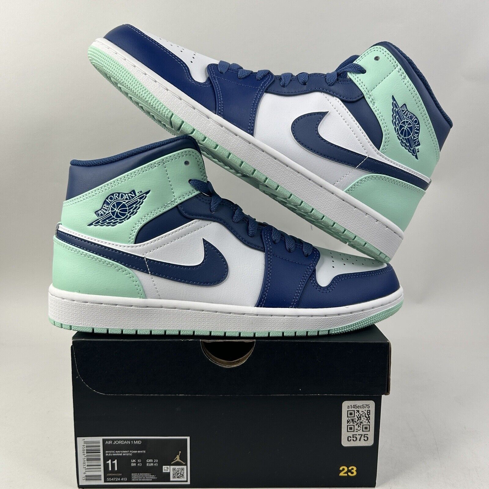 Nike Nike Air Jordan 1 Mid Retro “Mystic Navy" 2024 Size US 11 / EU 44 - 1 Thumbnail