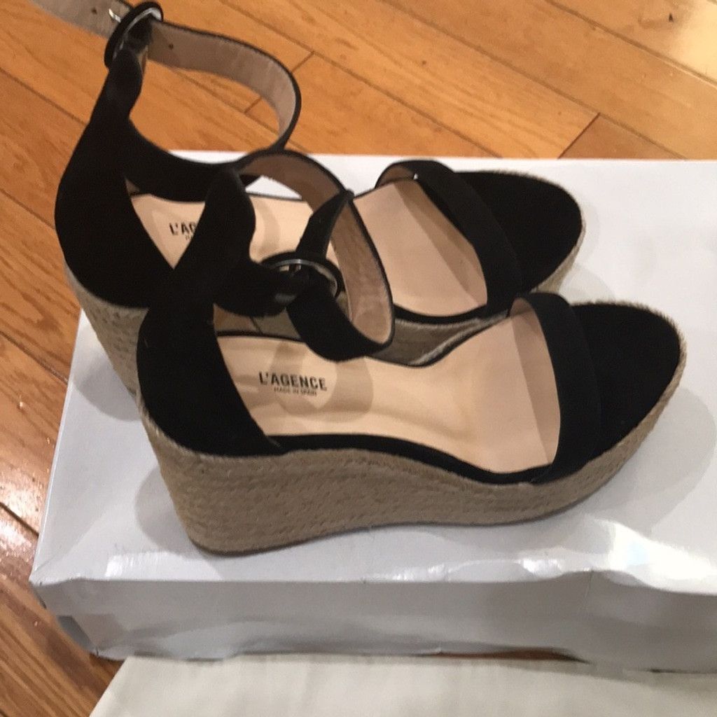 L'AGENCE L'AGENCE Elysee Wedge in Black, Size: EU 39.5 Size US 9.5 / IT 39.5 - 11 Thumbnail