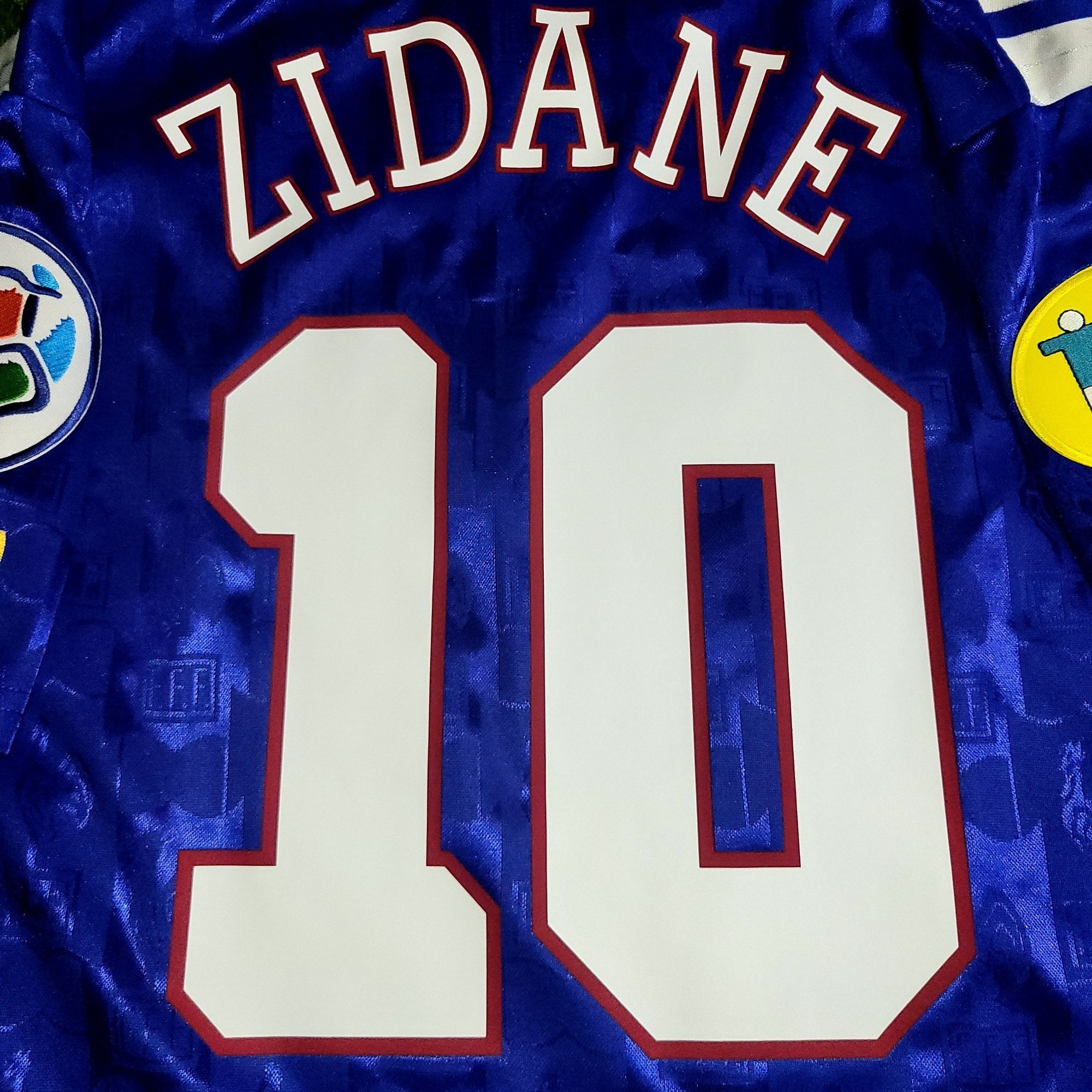 Adidas Zidane France Adidas 1996 EURO CUP Soccer Jersey Shirt L Size US L / EU 52-54 / 3 - 3 Thumbnail
