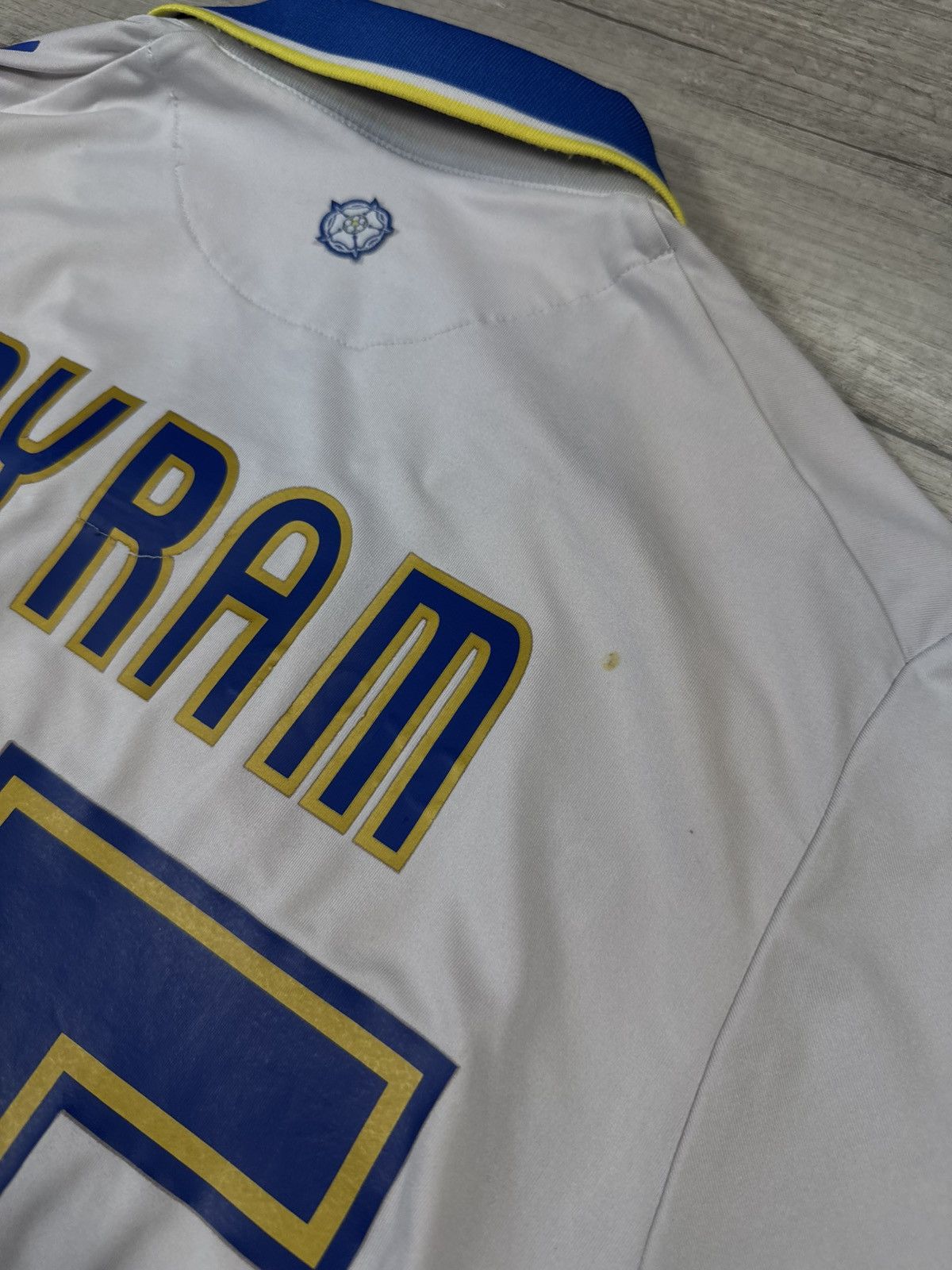 Macron Sam Byram Leeds United 2013 2014 Home Soccer Jersey Macron Size US M / EU 48-50 / 2 - 12 Thumbnail