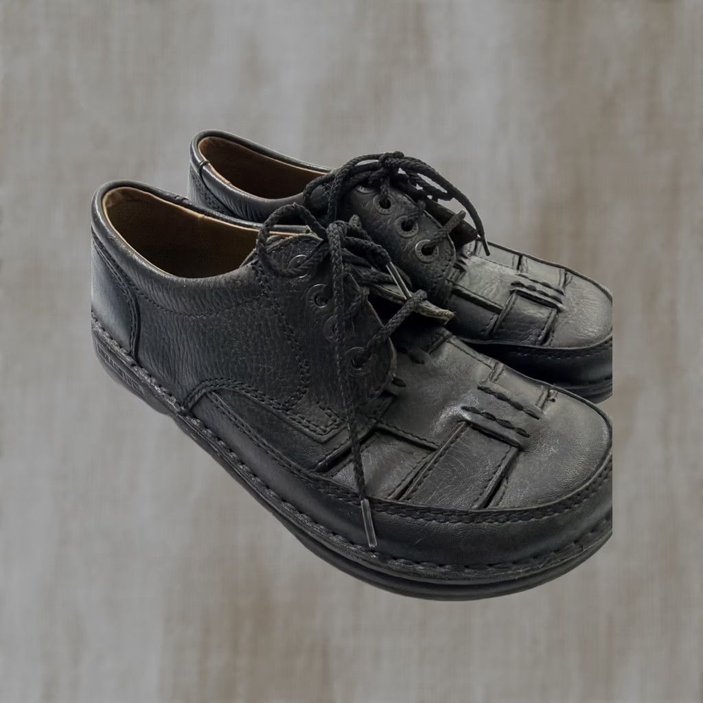 Birkenstock Birkenstock Womens Fisherman Lace Up Flats Black Leather 6 37 Shoes Sandal Adults Womens Size US 6 / IT 36 - 1 Thumbnail