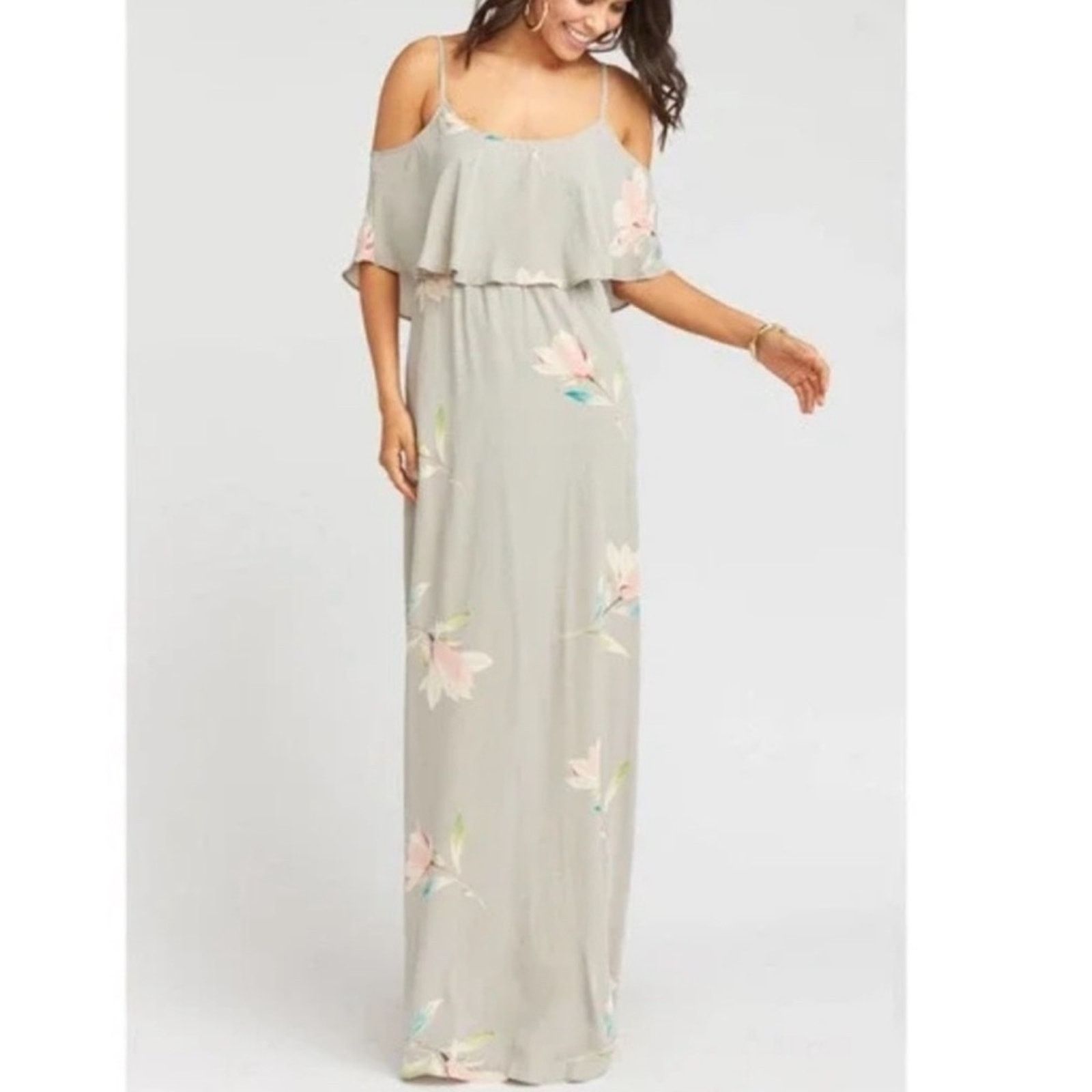 Show Me Your MuMu NWT Show Me Your Mumu Ruffle Maxi Gown Lily Showers Medium Size M / US 6-8 / IT 42-44 - 2 Thumbnail