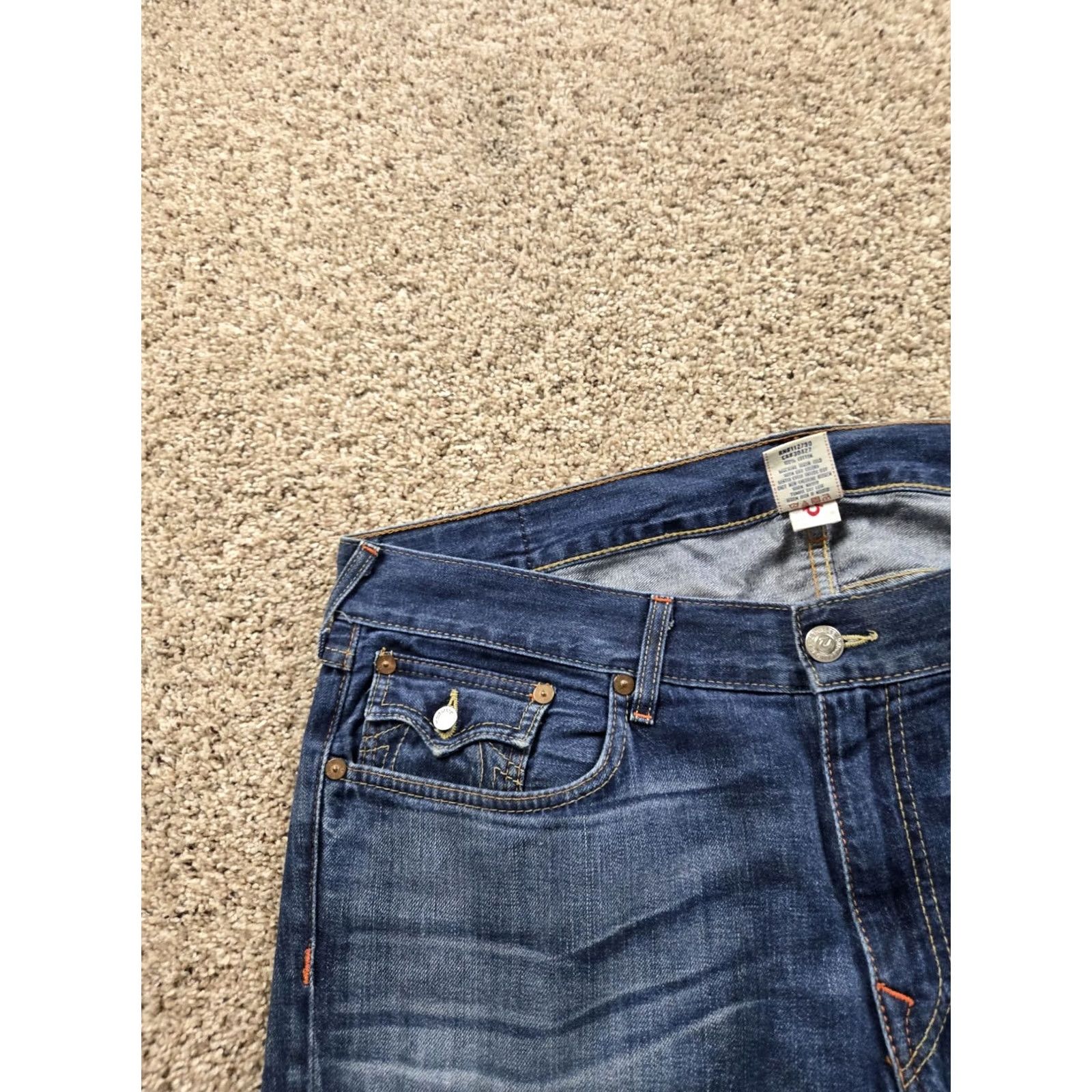 True Religion True Religion Jeans Mens 40 Blue Relaxed Straight 5-Pocket Denim USA Made Jeans Size US 40 / EU 56 - 3 Thumbnail
