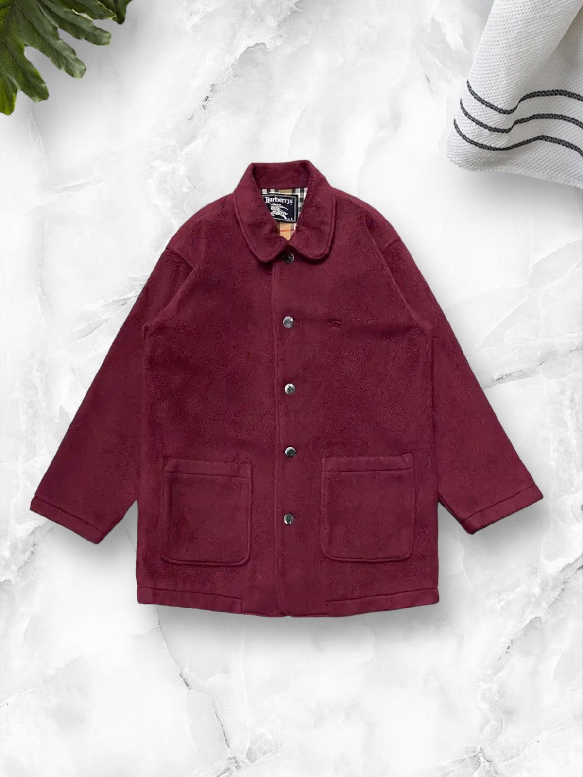 Burberry × Vintage Vintage Burberrys Nova Check Fleece Chore Jacket FW 1989 Size US M / EU 48-50 / 2 - 2 Thumbnail