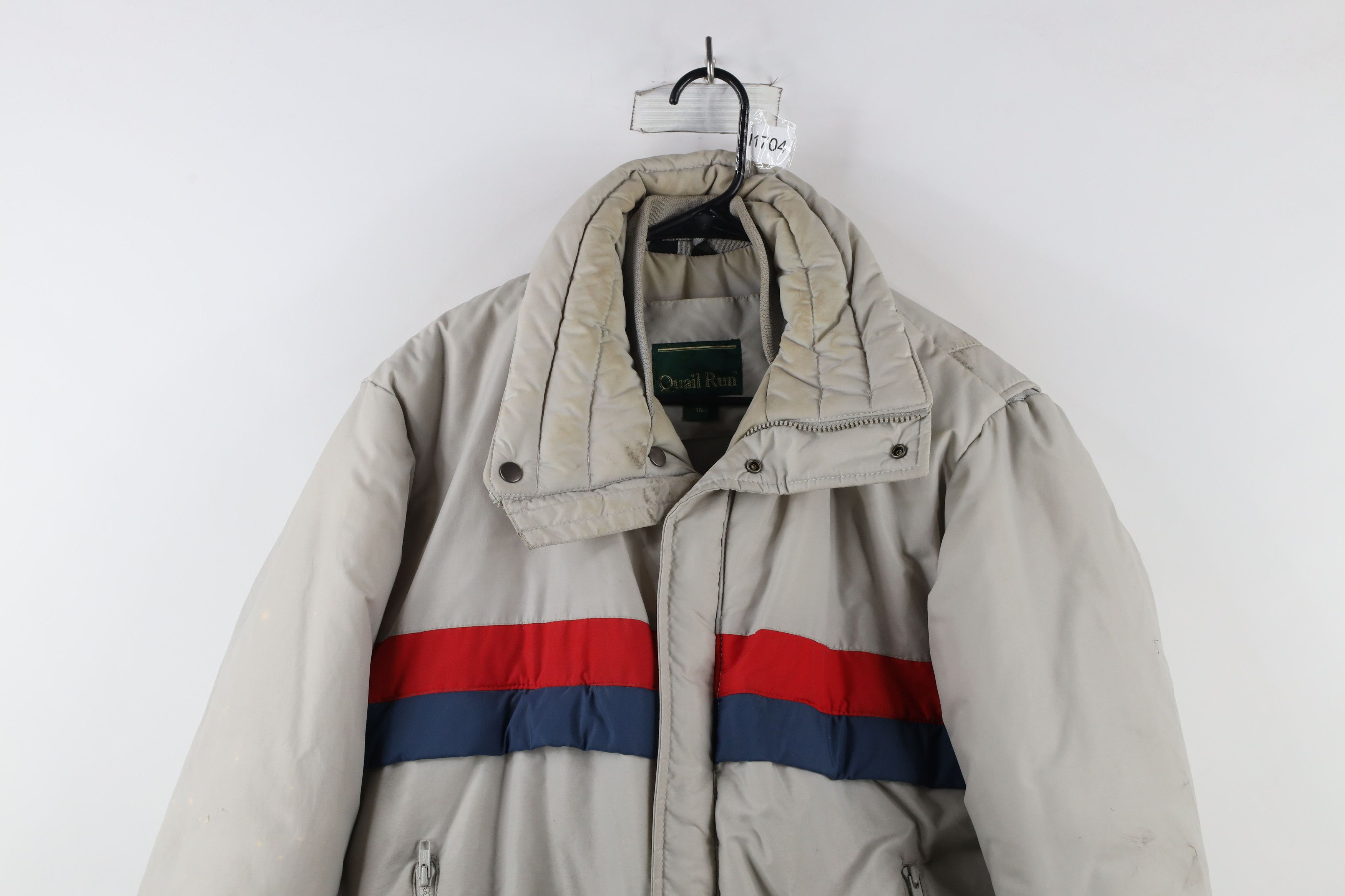 Vintage Vintage 70s Streetwear Striped Full Zip Puffer Jacket Size US L / EU 52-54 / 3 - 2 Thumbnail