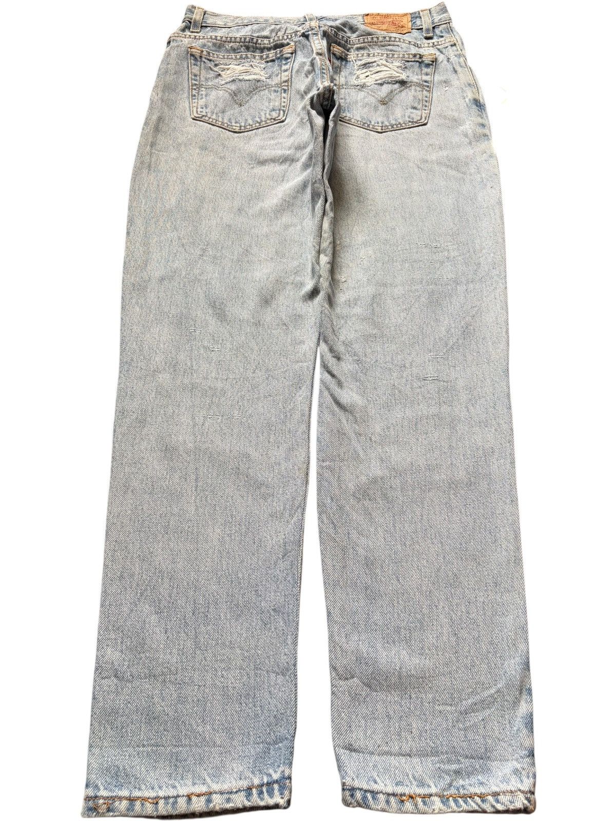 Levi's Vintage 90s Levis 550 Punk Heavy Distressed Jeans Size 30" / US 8 / IT 44 - 2 Thumbnail