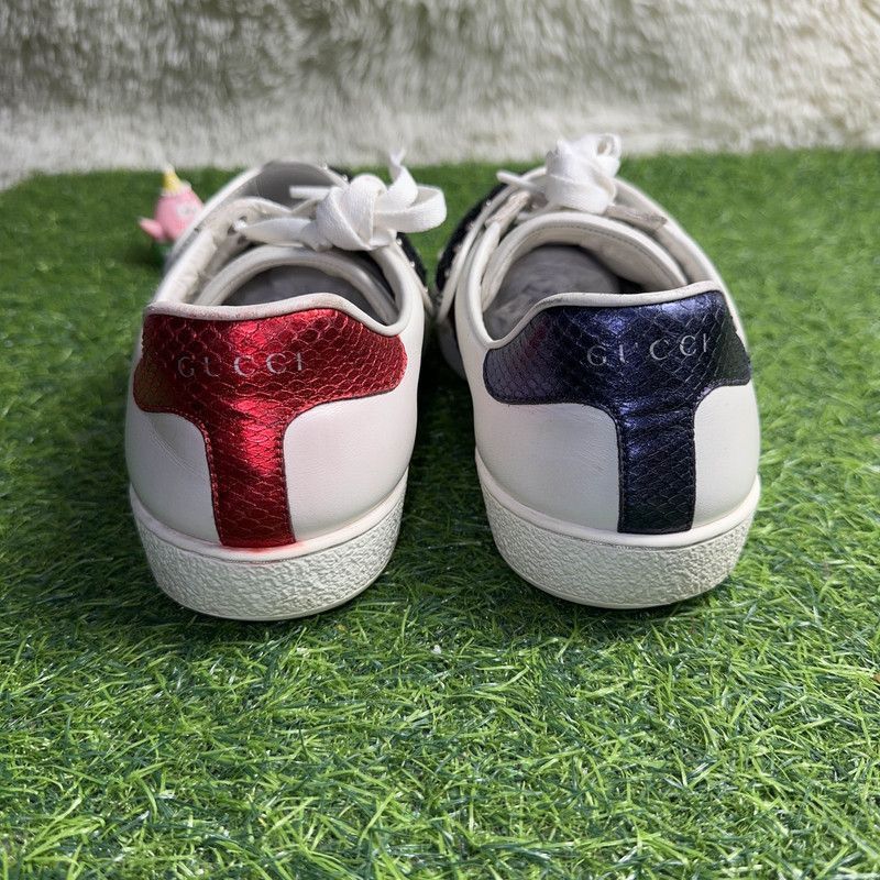 Gucci Gucci Fashionable White Sneaker with Leopard Design Size US 8 / EU 41 - 2 Thumbnail