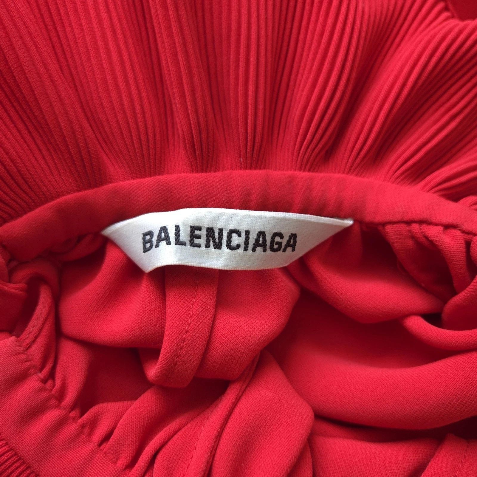 Balenciaga Balenciaga Red Ruffled Trapeze Crêpe Blouse, Size 36 Size XS / US 0-2 / IT 36-38 - 2 Thumbnail