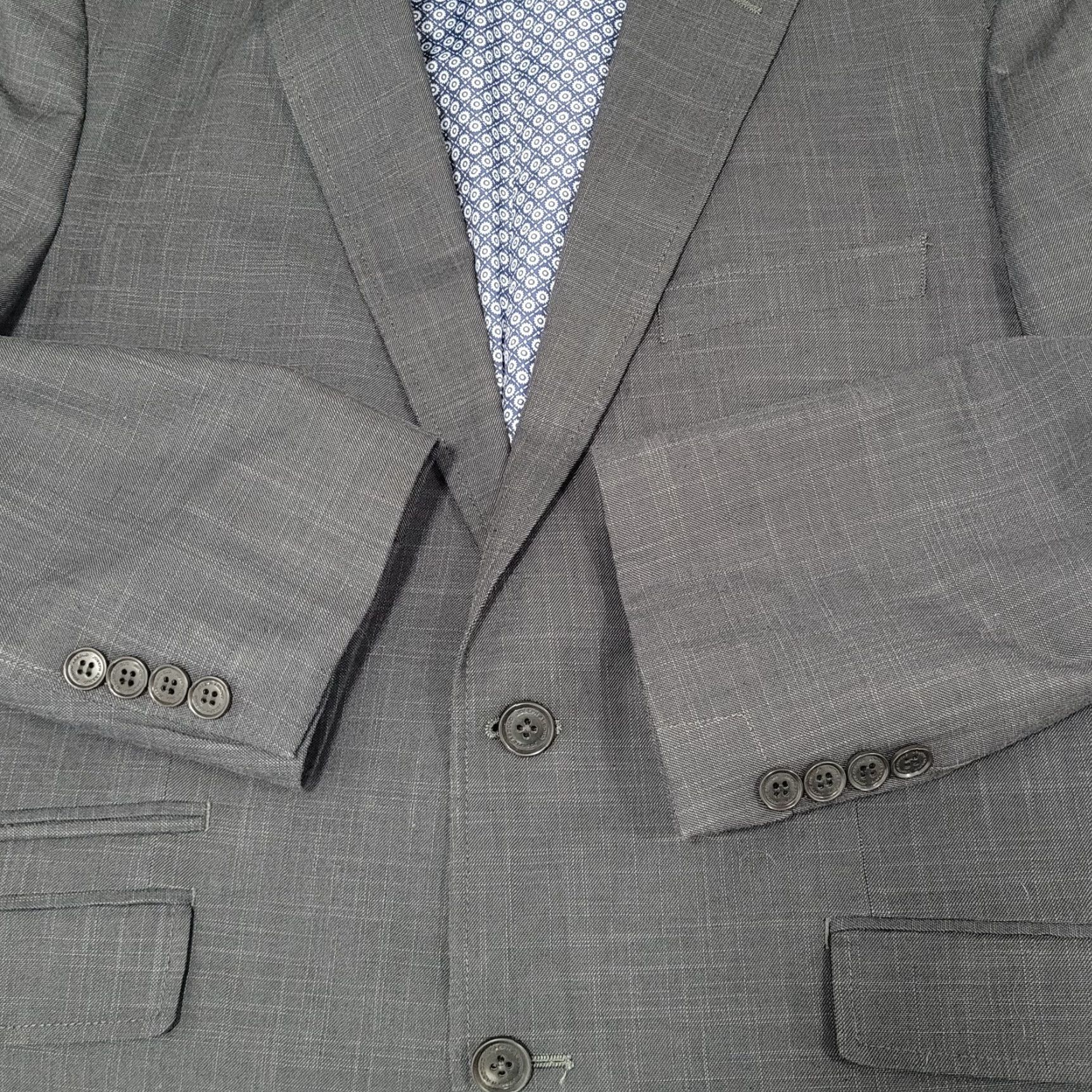 Joseph Abboud Joseph Abboud Blazer Shirt? Notch 2 Button Grey Cotton 100% M Adult Men Jacket Regular Size M Size 40R - 7 Thumbnail