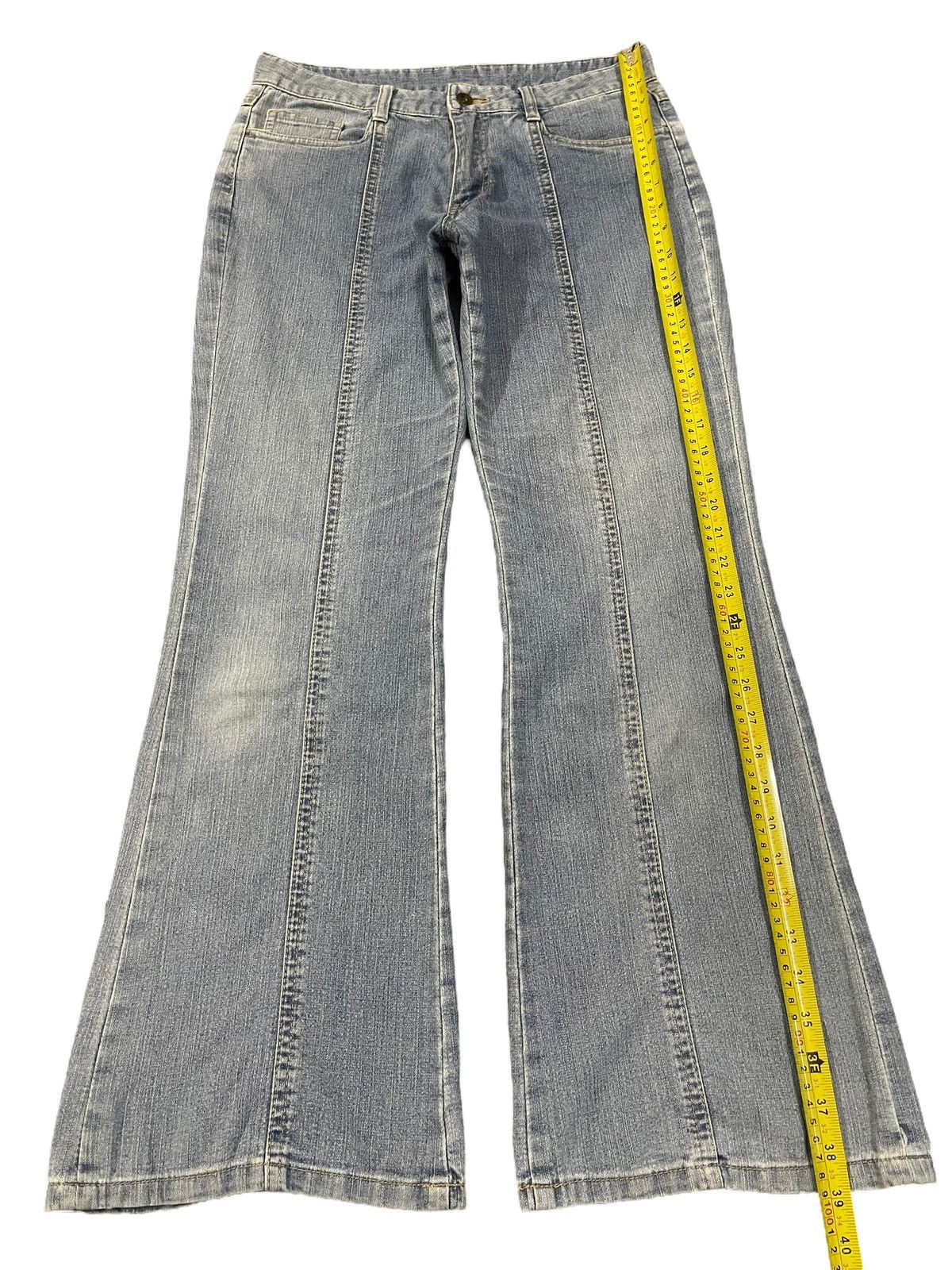 Hysteric Glamour Vintage Japanese Brand Blue Wash Style Wide Leg Jeans Size US 30 / EU 46 - 12 Thumbnail