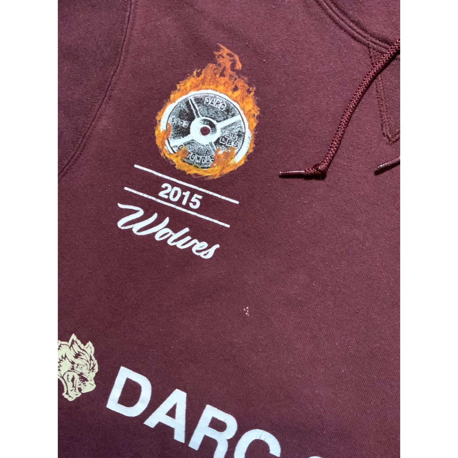 Russell Athletic Darc Sport Russell Athletic SSDD Flames Wolves Maroon Graphic Pullover Hoodie MD Mens Regular Pullover Sports Graphic Hoodie Maroon Medium Size US M / EU 48-50 / 2 - 6 Thumbnail