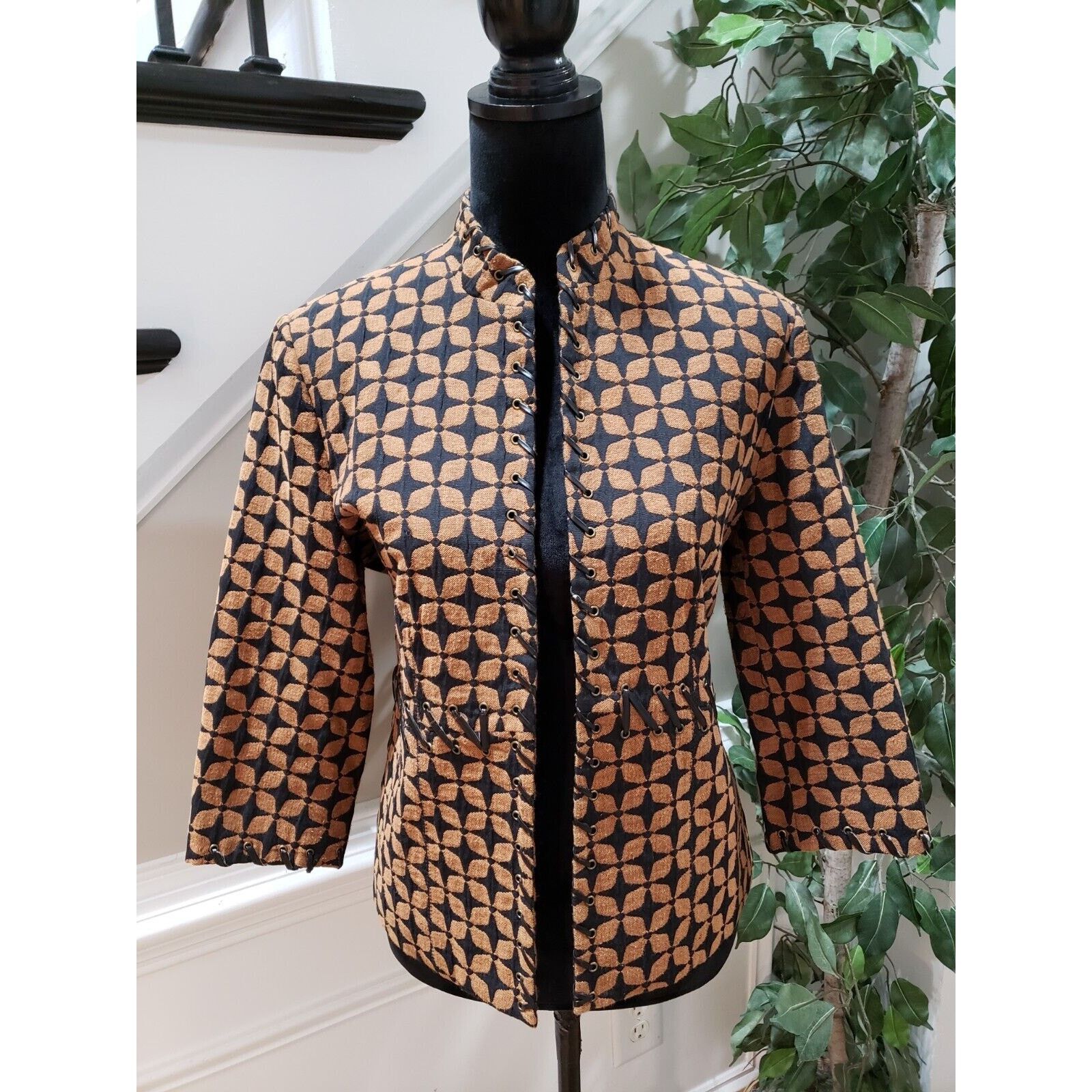 Other Multiples Floral Lined Long Sleeve Open Front Blazer Size M Size M / US 6-8 / IT 42-44 - 14 Thumbnail
