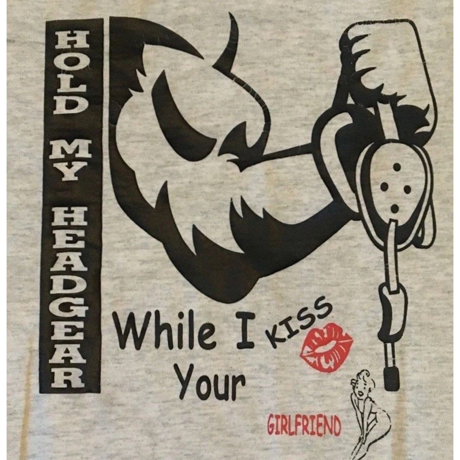 Vintage VINTAGE 90s Wrestling Shirt Men S Gray Funny Hold My Headgear While I Kiss Your Girlfriend Distressed Single Stitch USA Grunge T-Shirt Short Sleeve Size US S / EU 44-46 / 1 - 3 Thumbnail