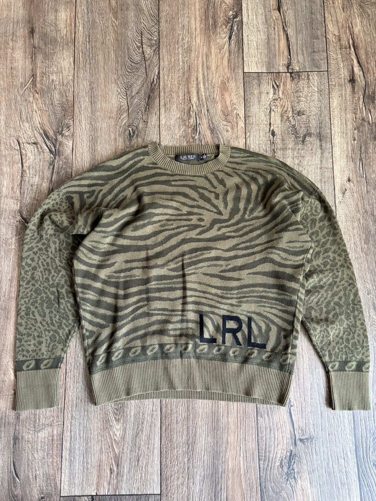 Ralph Lauren Black Label Ralph Lauren Black Label Zebra Army Pattern Sweater Size M Size M / US 6-8 / IT 42-44 - 1 Thumbnail