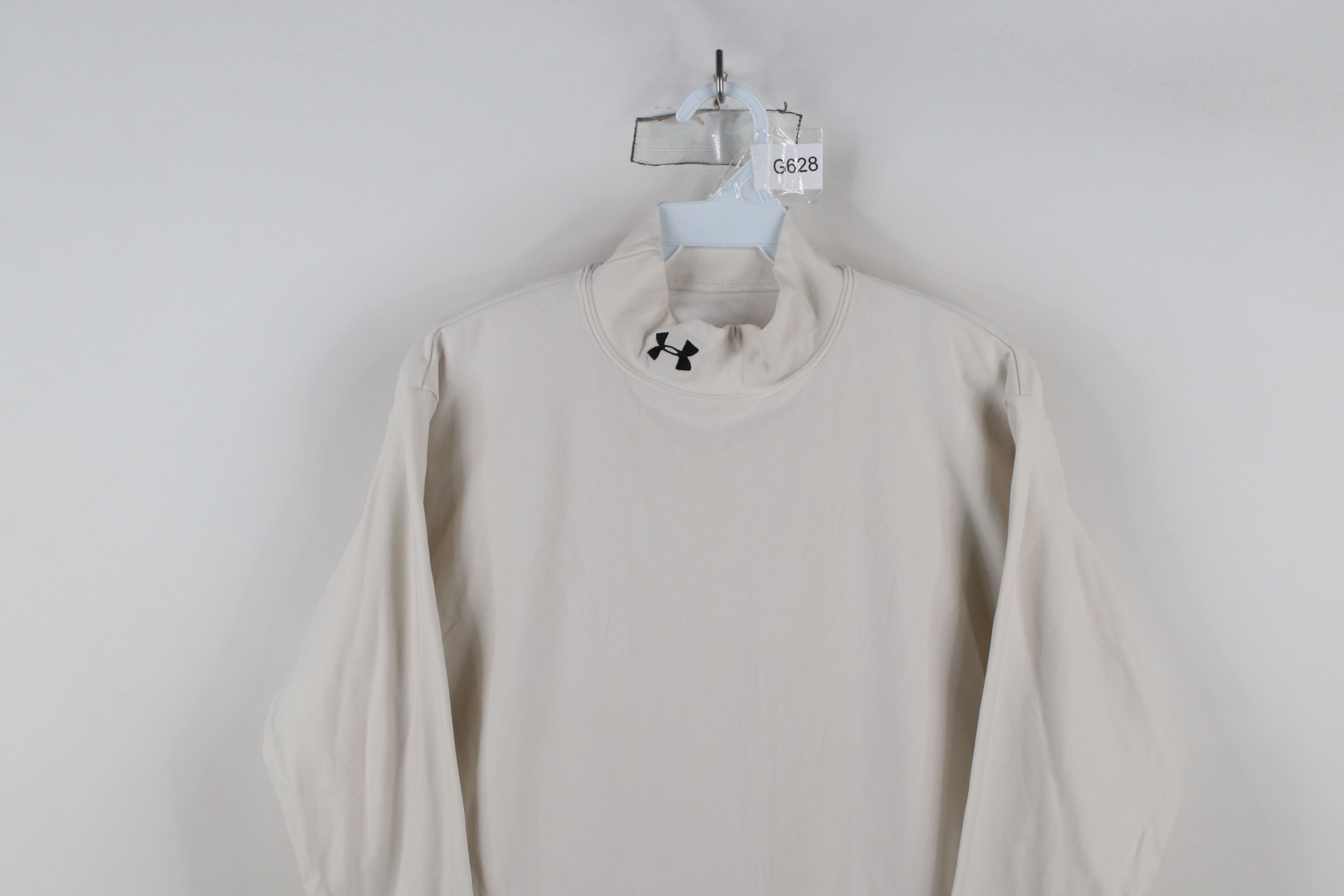 Under Armour × Vintage Under Armour Compression Mock Neck Long Sleeve T-Shirt White Size US XL / EU 56 / 4 - 2 Thumbnail