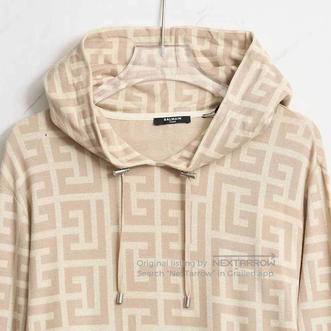 Balmain Balmain Men's Logo All-Over Print Hoodie. Size US M / EU 48-50 / 2 - 2 Thumbnail