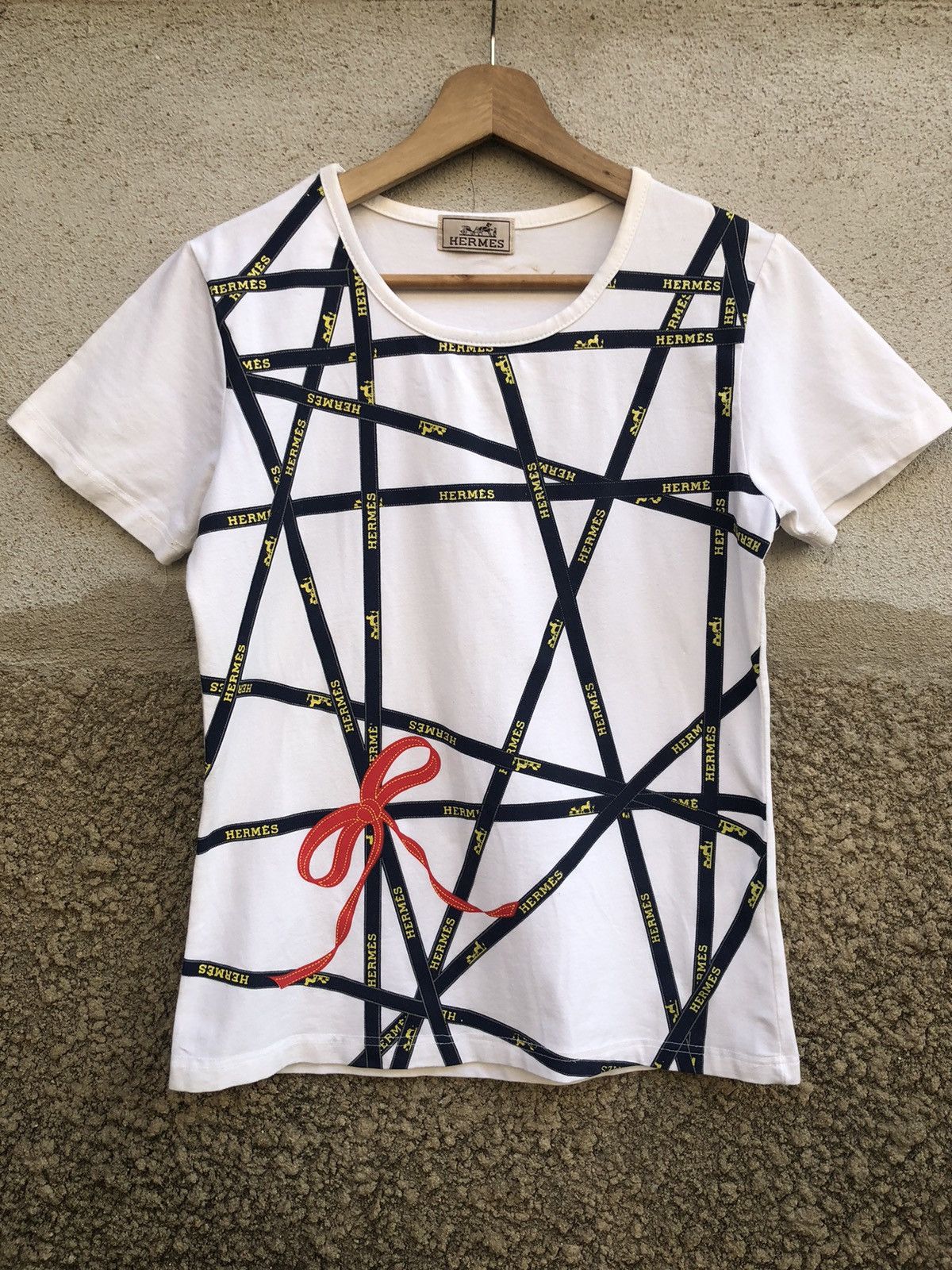 Hermes Hermes Ribbon Tape Tee Size S / US 4 / IT 40 - 1 Thumbnail