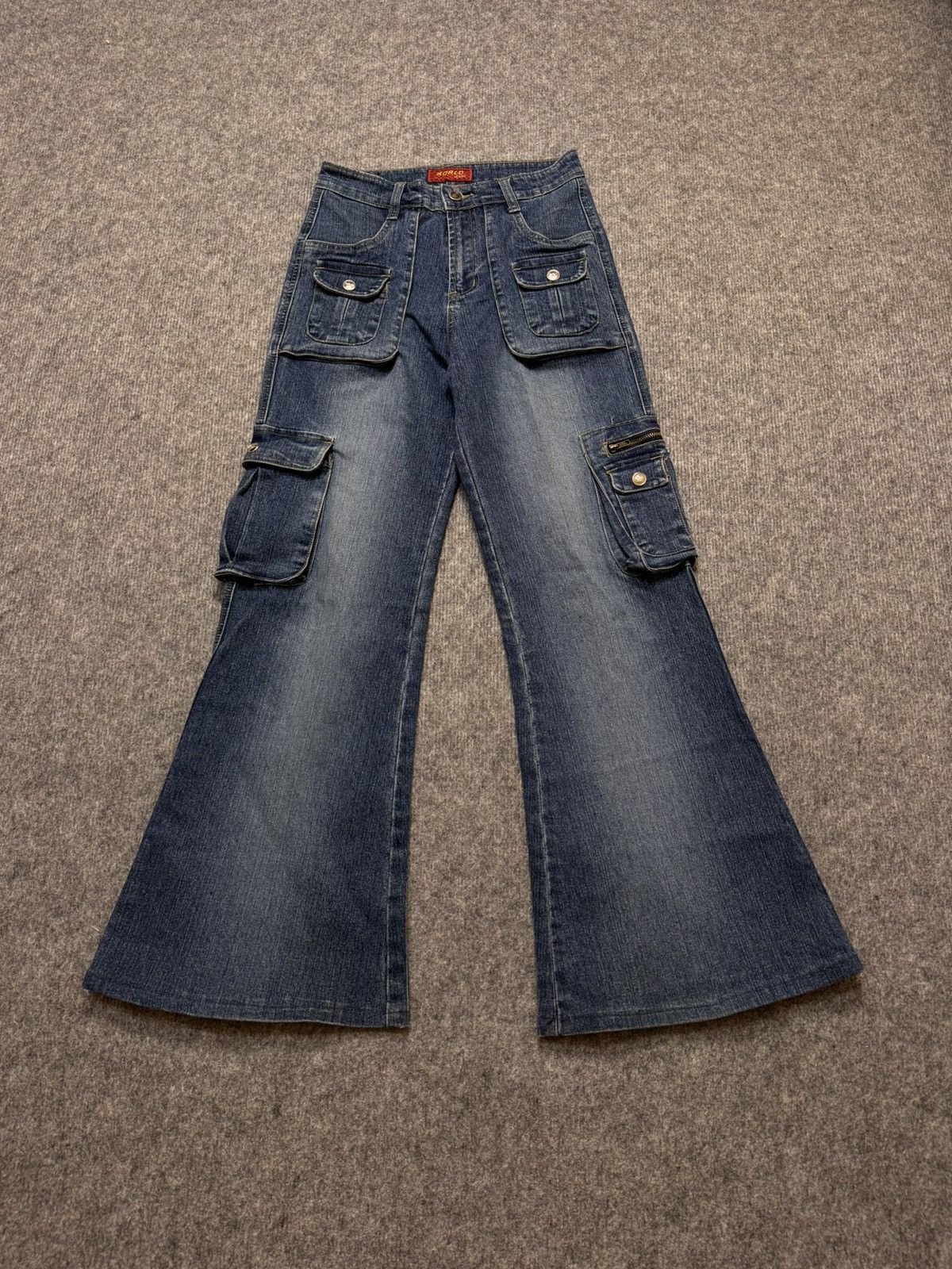 Y2K archive denim flare pants vintage