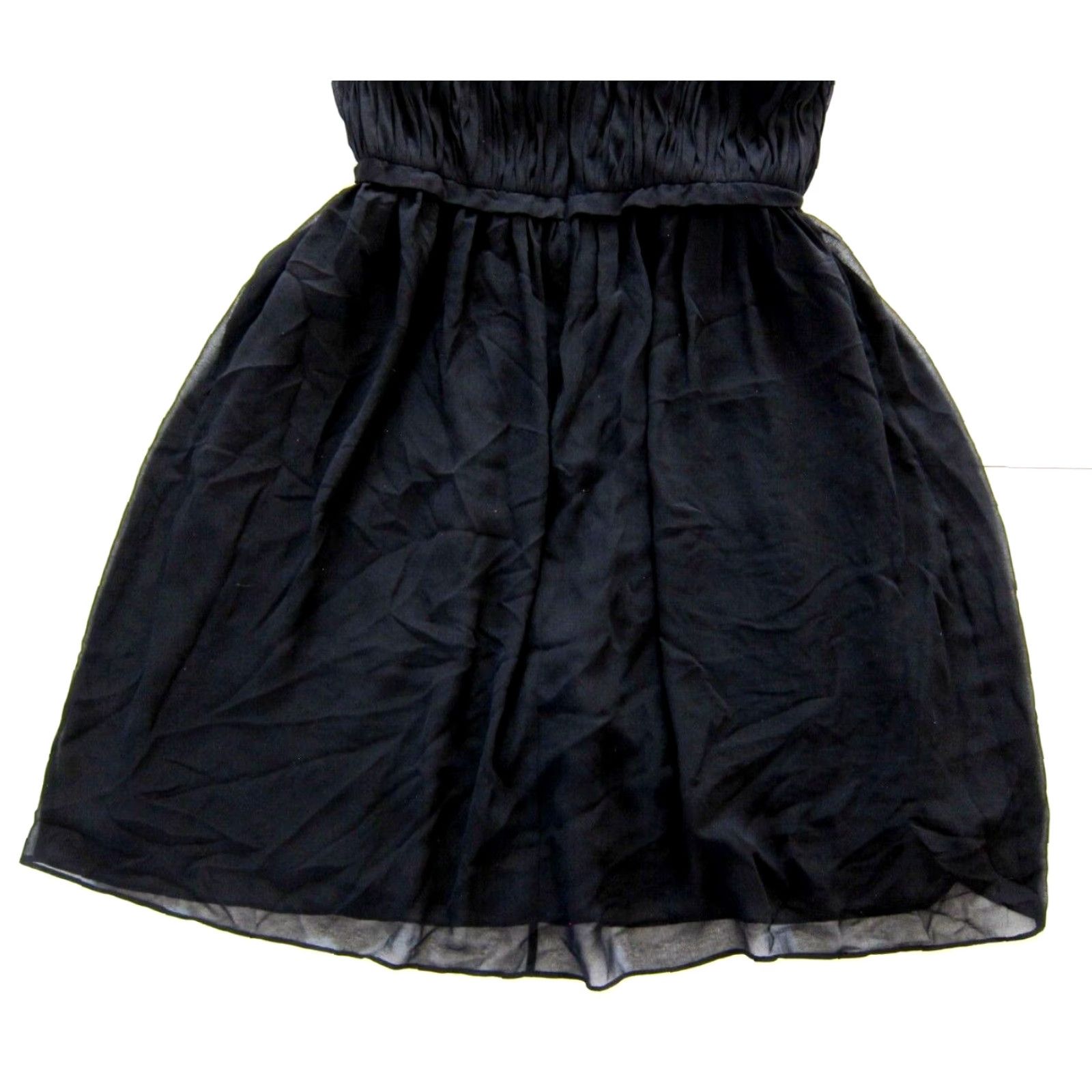 Donna Morgan Donna Morgan Black Chiffon Ruched Strapless Party Prom Cocktail Dress 10 Size L / US 10 / IT 46 - 5 Thumbnail